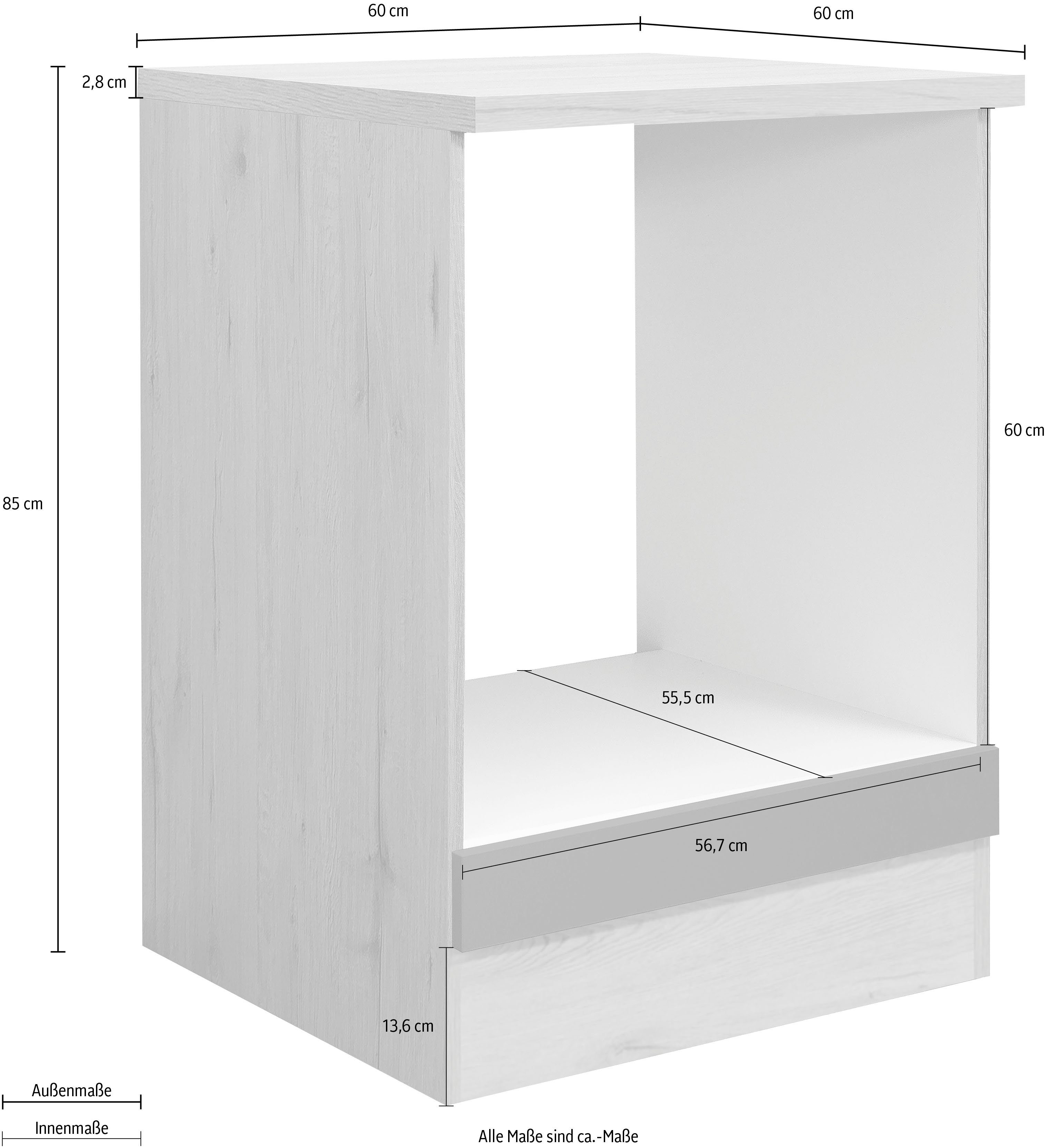 Flex-Well Herdumbauschrank Morena (B x x 60 x T) x 85 cm 60 H