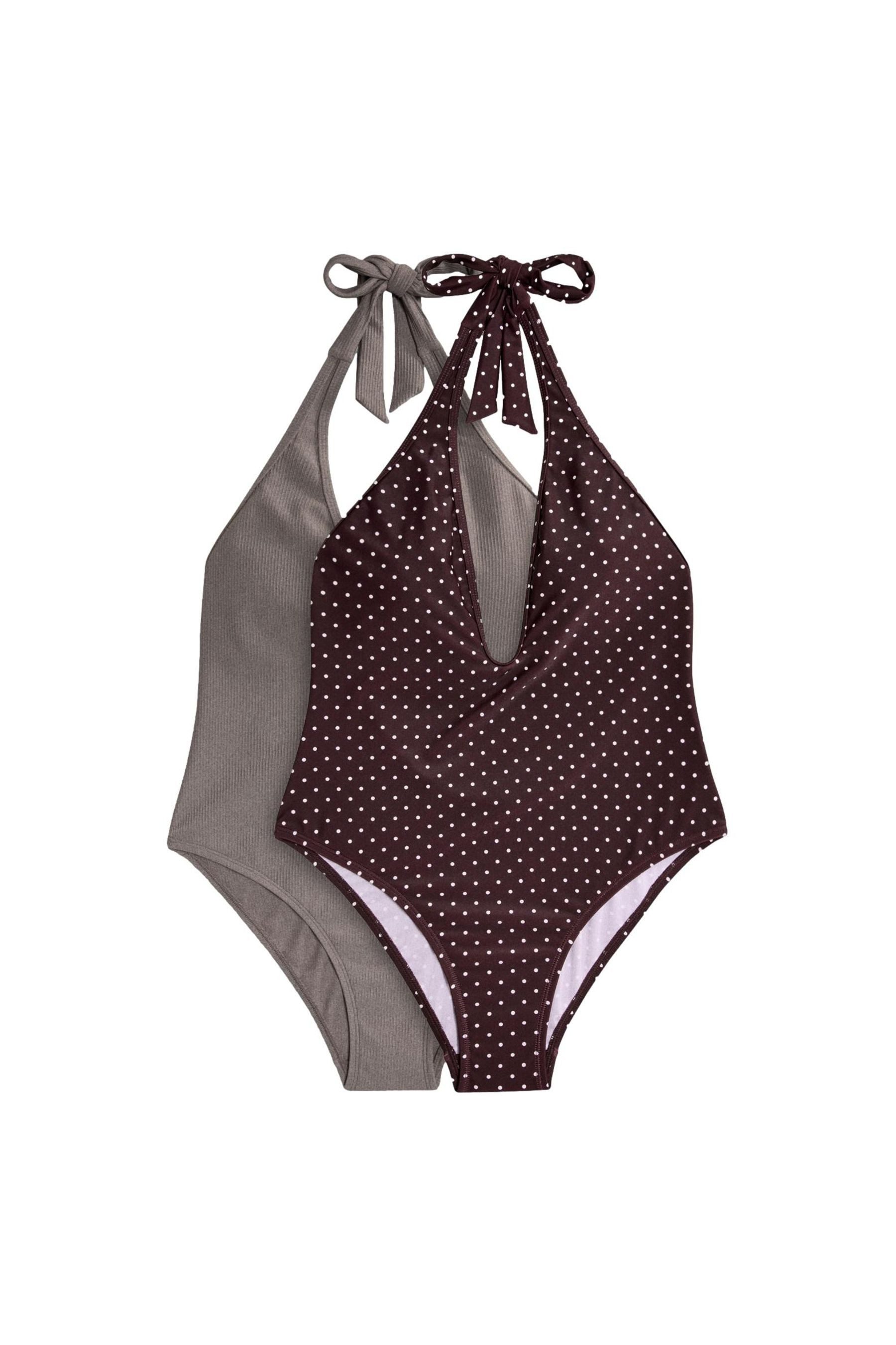 The Set Badeanzug The Set, Badeanzug mit tiefem Ausschnitt, 2er-Pack (2-St)