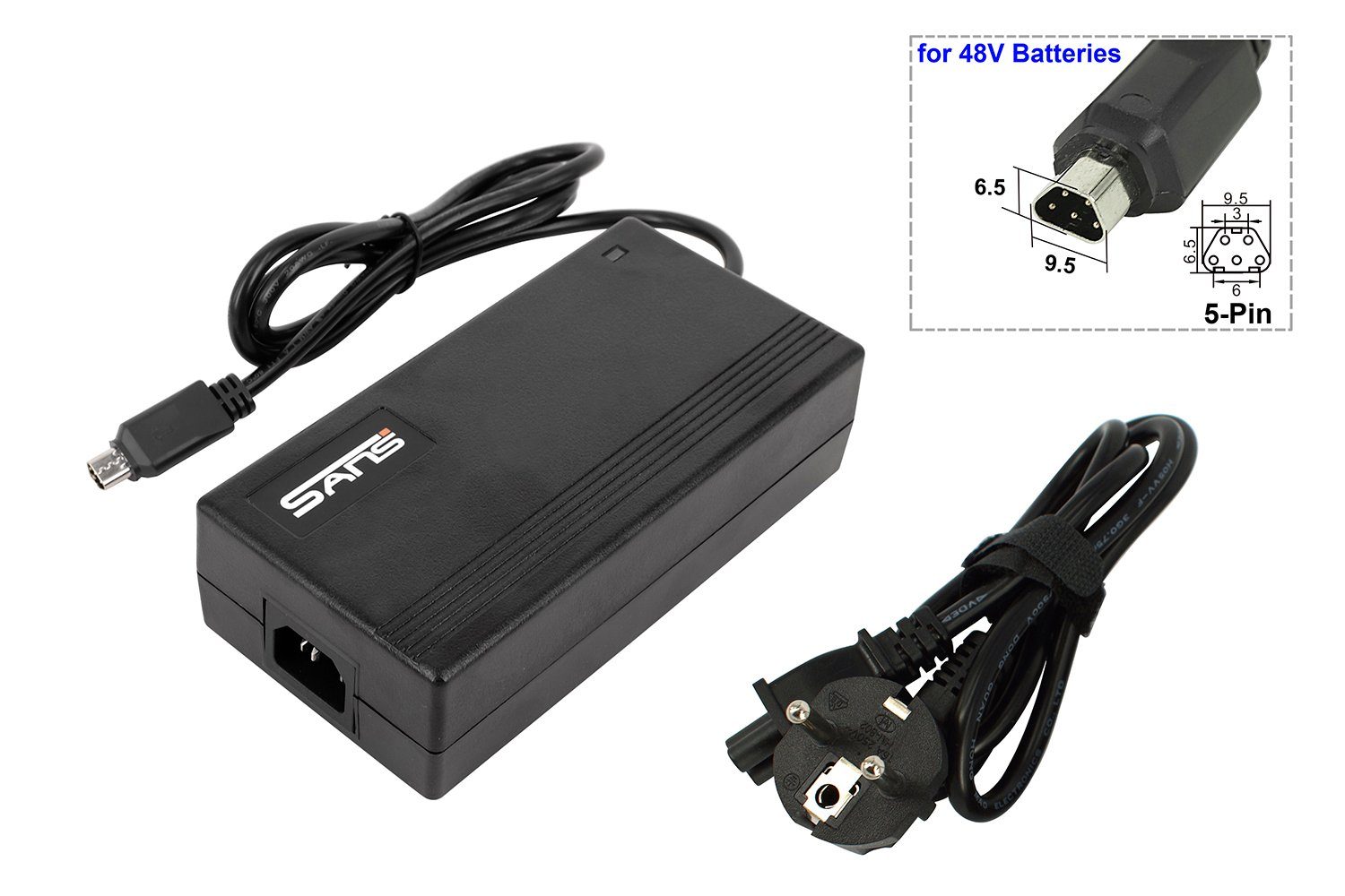 PowerSmart CAA111320E.501 Batterie-Ladegerät (2,0 A 48 V für FISCHER ECU 1820, ECU 1860, ECU 1863, CITA 3.1i, CITA 4.0i)
