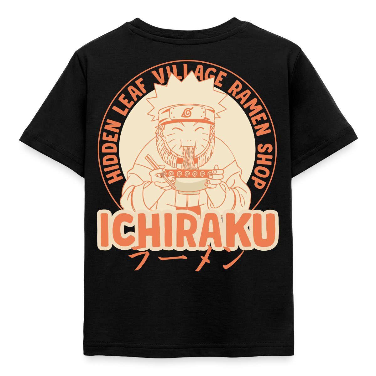 Spreadshirt T-Shirt Naruto Ichiraku Hidden Leaf Village Ramen Logo Kinder T-Shirt (1-tlg)