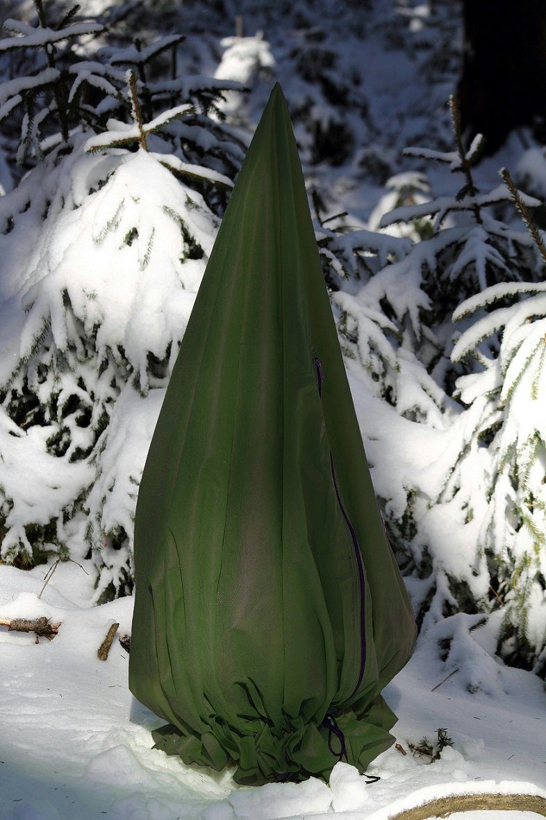 Dittmann Winterschutzvlies Premium Frostschutzhülle, Doppelreißverschluss, patentierte Pyramidenform
