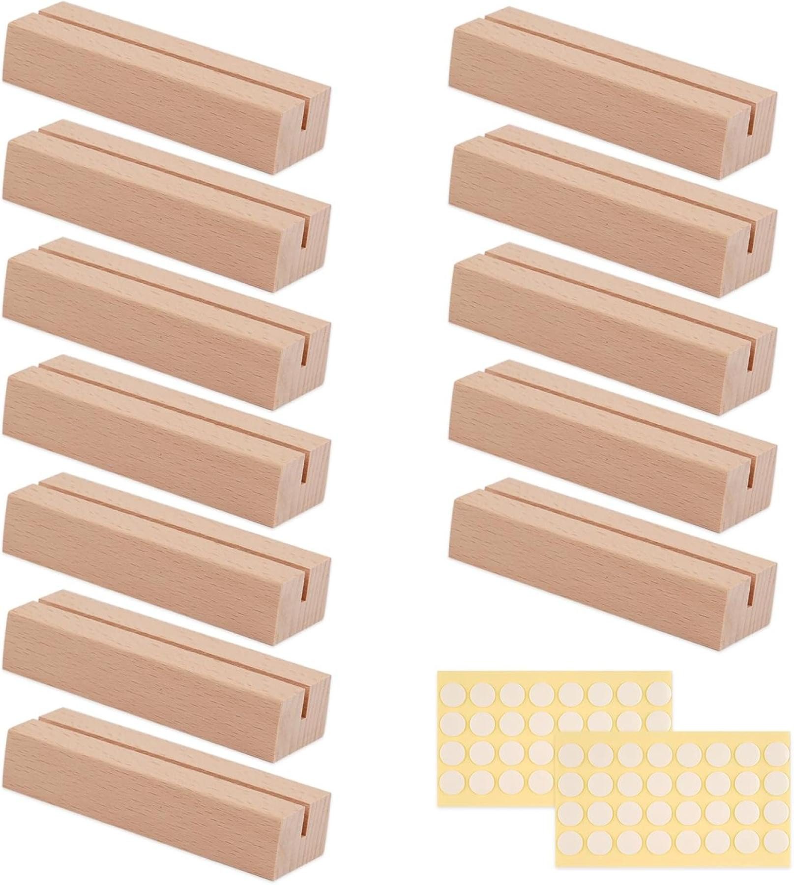 FELIXLEO Einzelrahmen Kartenhalter Holz 24 Stück Tischkartenhalter, (1 St)