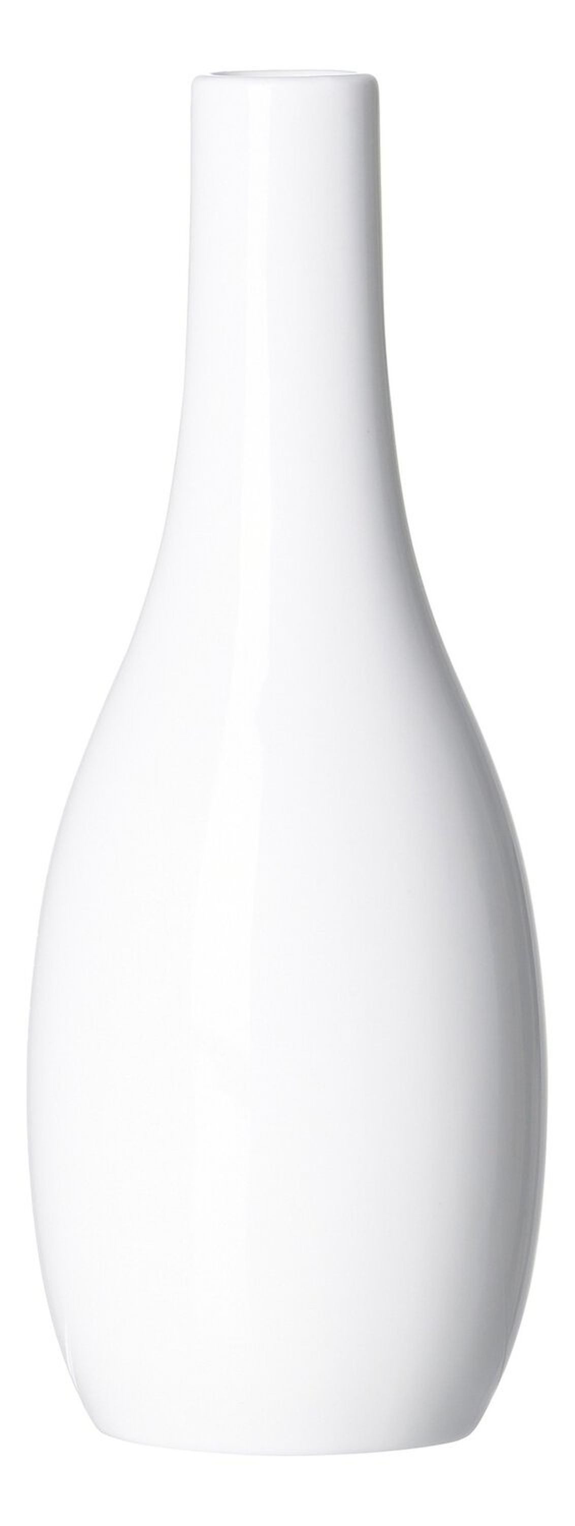 Ritzenhoff & Breker Tischvase Vase Anna flaschenförmig aus Porzellan weiss 15 cm (1 St), Schmaler Hals