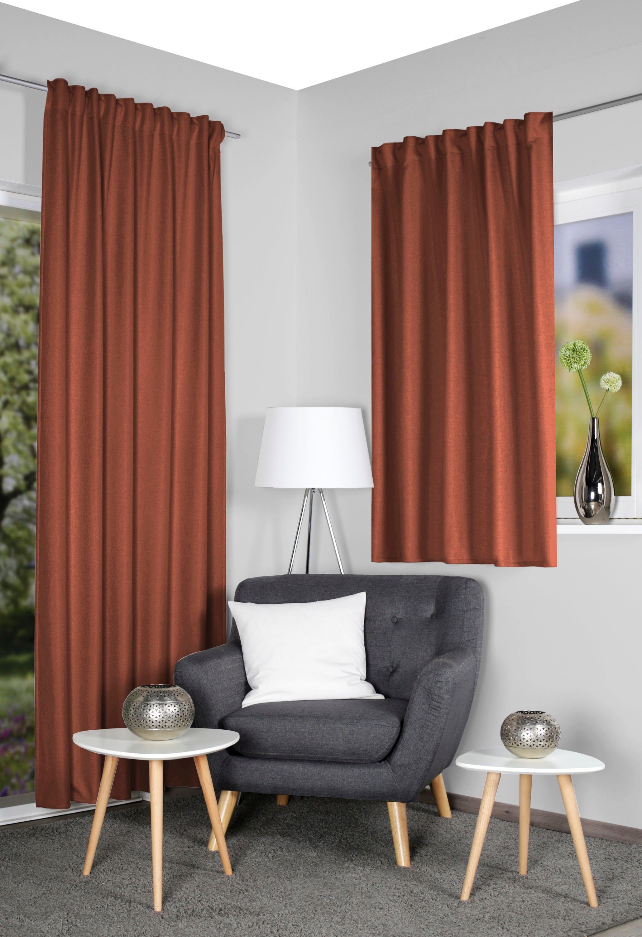 HOME WOHNIDEEN Vorhang ESKAMIO (1 St), Multifunktionsband, blickdicht, Ther günstig online kaufen