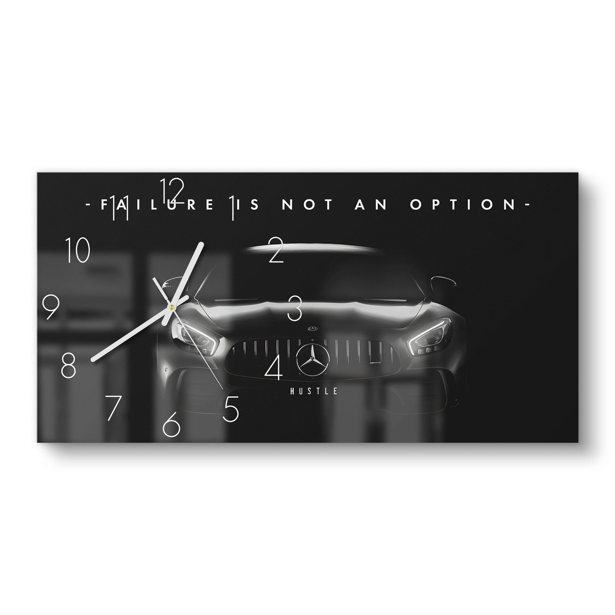 DEQOART Wanduhr 'Antrieb im Fokus' (Glas Glasuhr modern Wand Uhr Design Küchenuhr)