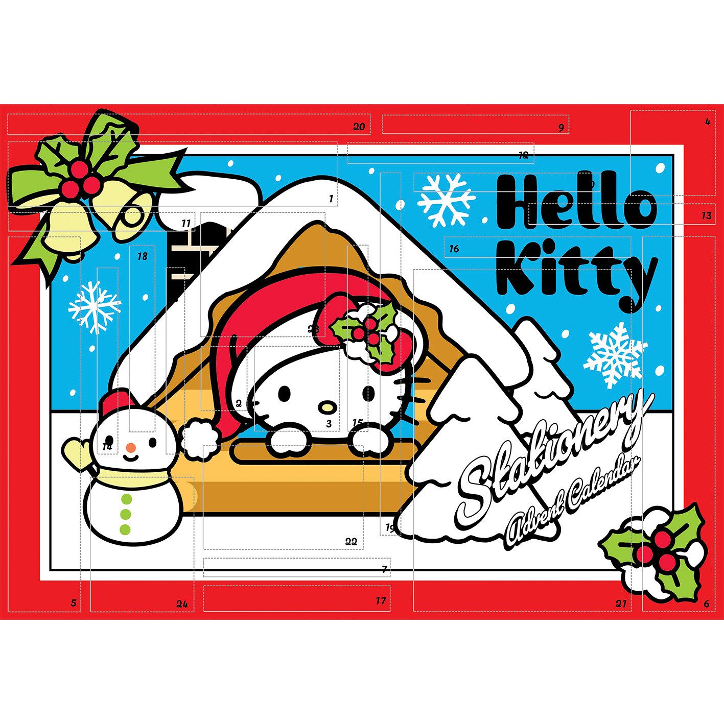 Wandkalender Adventskalender - Hello Kitty - 24 Überraschungen