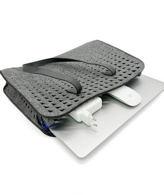 Oxcid Laptoptasche bis 15.6 Zoll Notebooktasche für Macbook Pro, Air, Surface (1-tlg), Filz