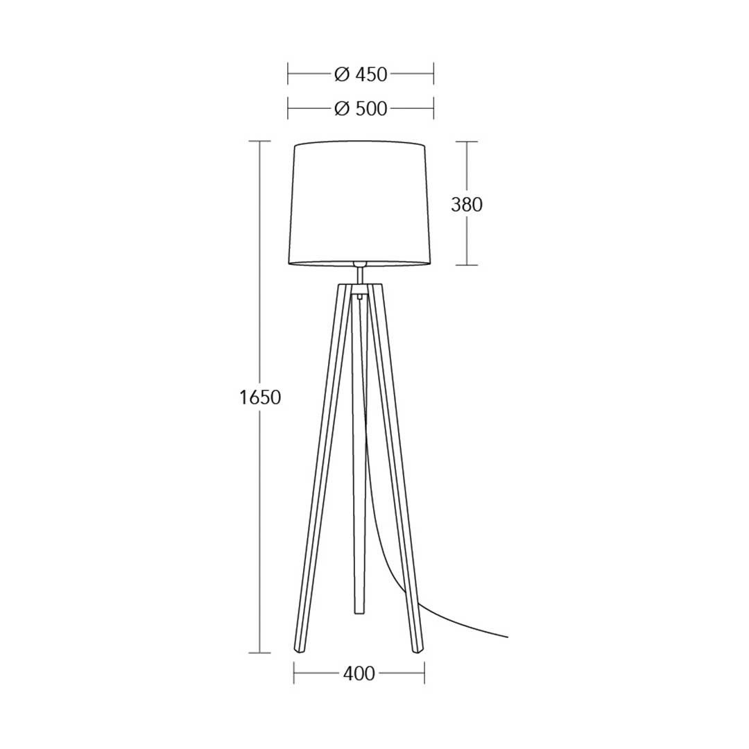 HerzBlut LED Stehlampe Anni Dreibein, E27
