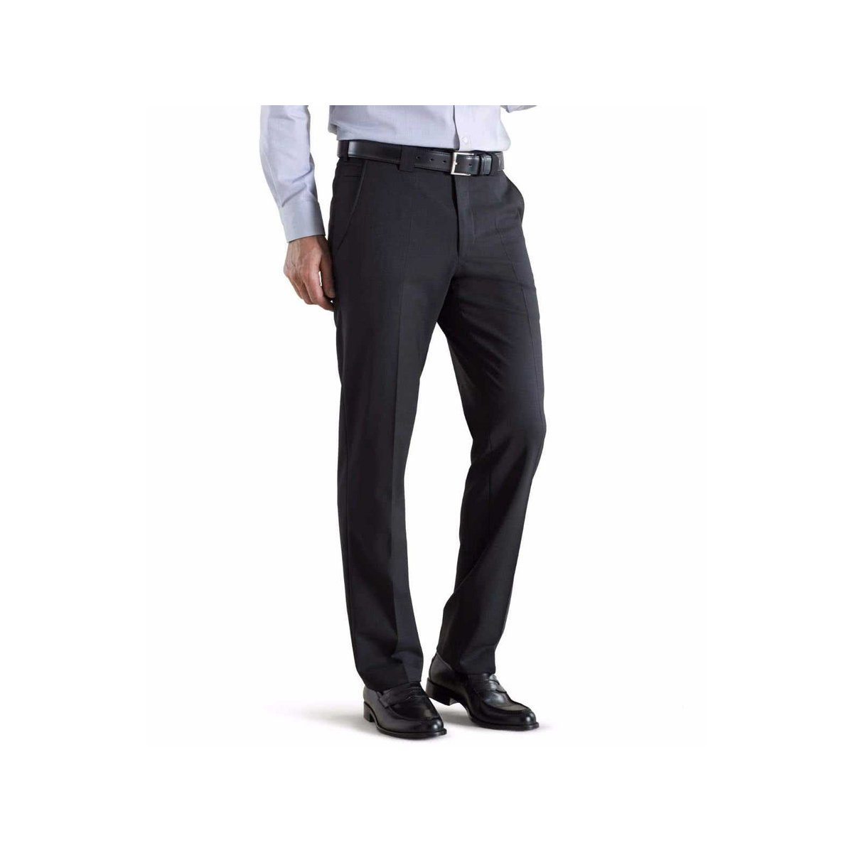 (1-tlg., Angabe) Modern MEYER Anzughose fit schwarz keine