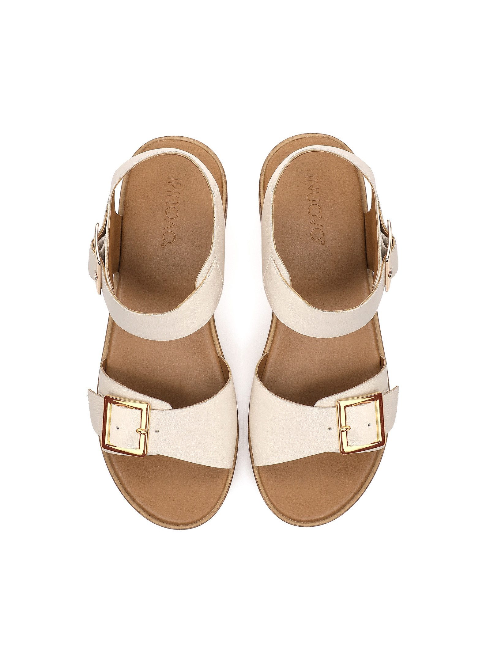 INUOVO Sandalen Leder . Keilsandalette