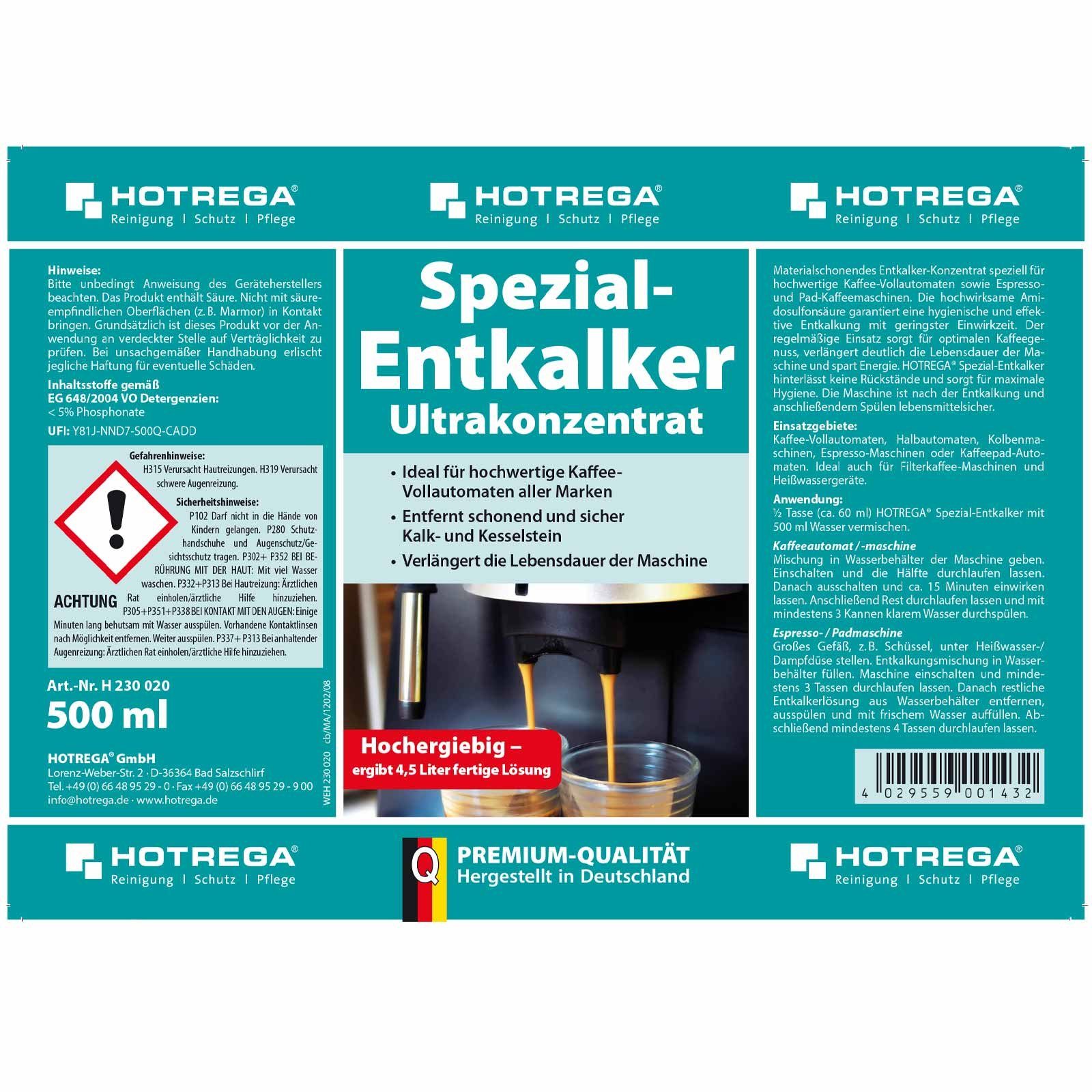 HOTREGA® Kalklöser Spezial Sets Ultrakonzentrat Entkalker