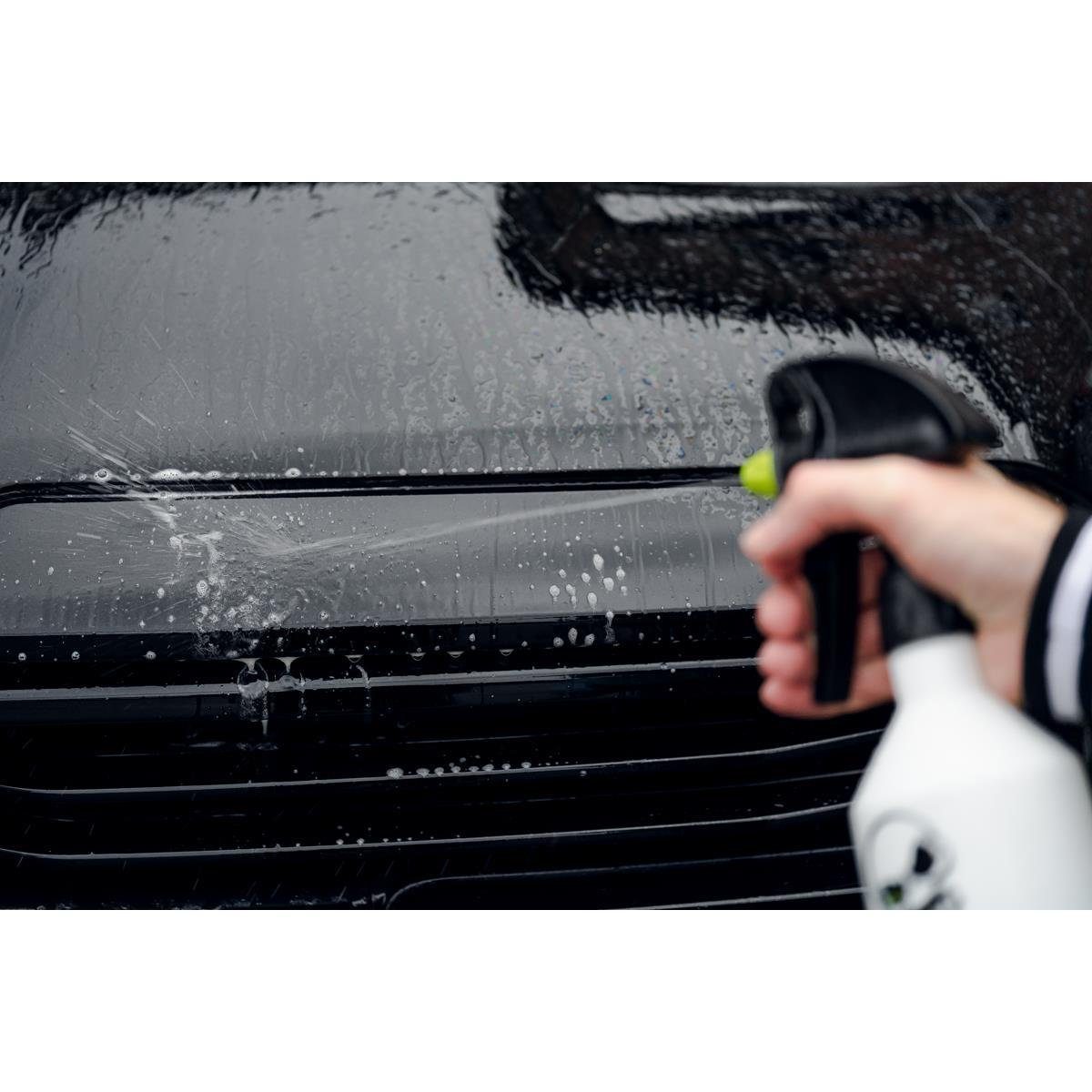 Nuke Guys See Through Glasreiniger 5L Kanister + Dispenser + Sprühflasche Glasreiniger (Set, [3-St. Auto Scheiben Reiniger - mit Zubehör)