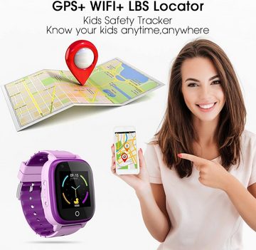 OKYUK IP68 wasserdicht mit GPS, und Smartphone-Tracker Kinder's Smartwatch (2,36 Zoll), Mit herausragenden Funktionen, bestem Design & eleganter Optik