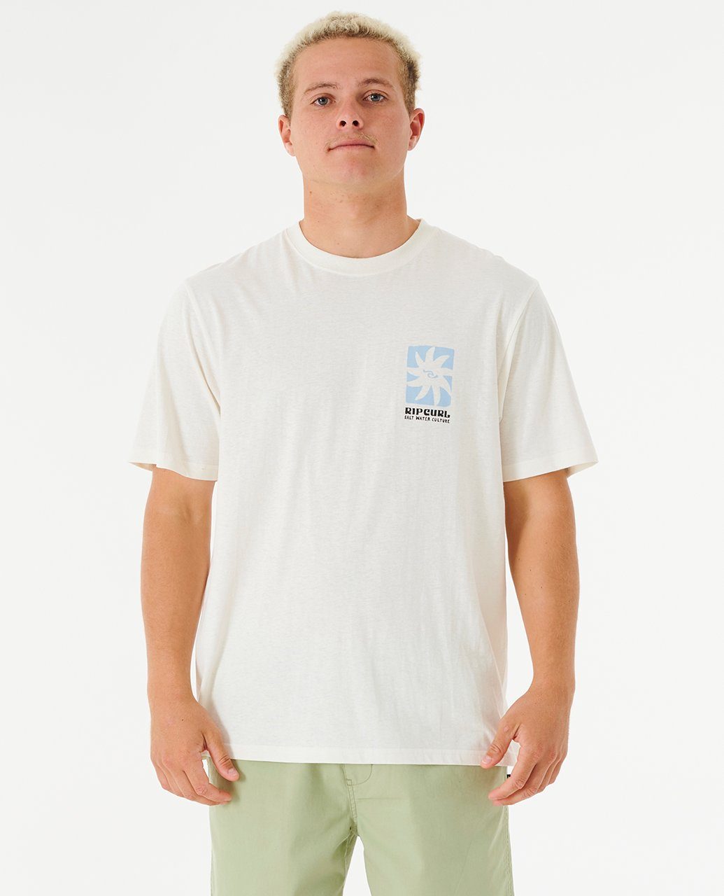 Culture Water Salt Block T-Shirt Out Curl Rip Print-Shirt