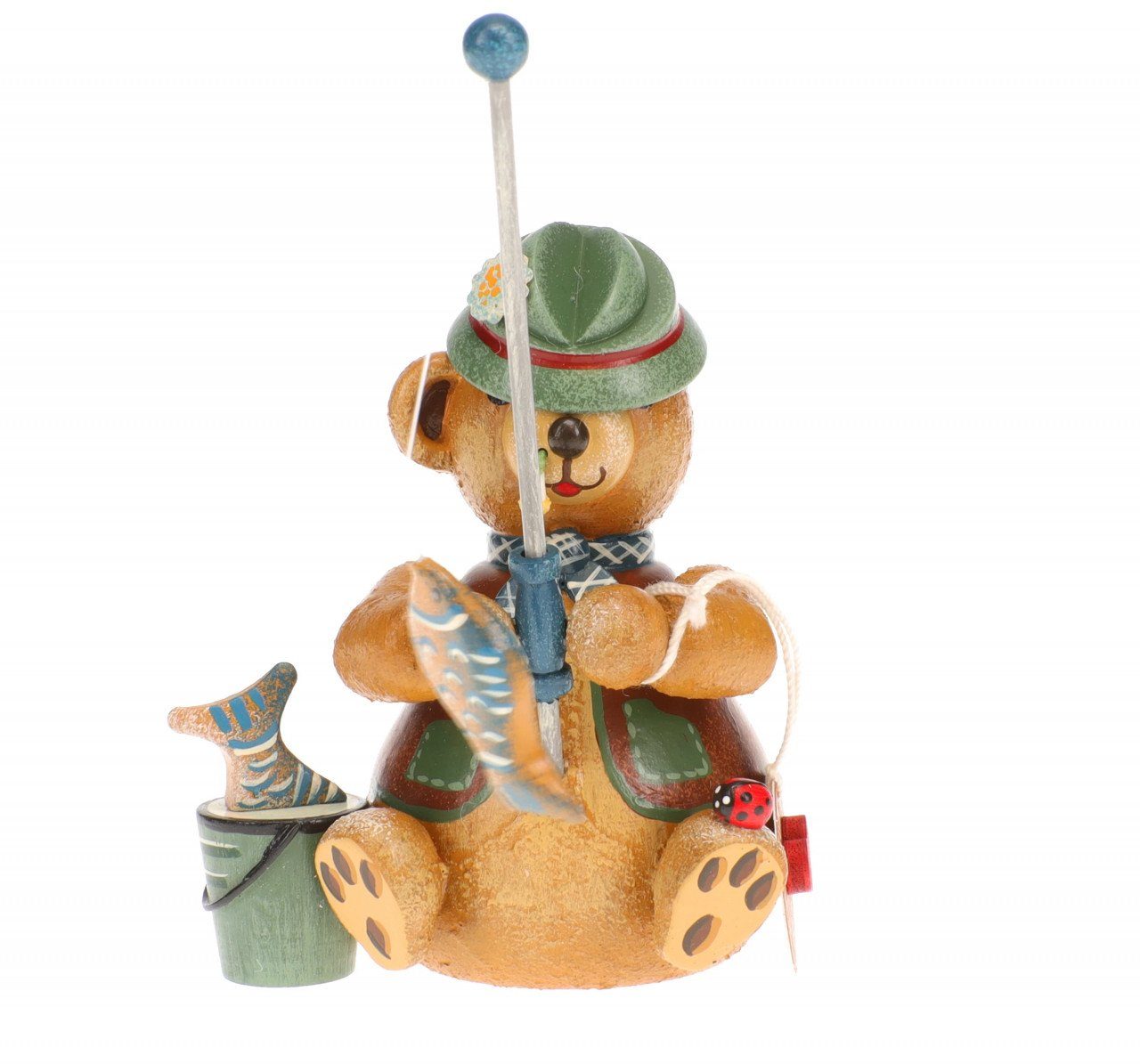 Hubiduu Herz - GmbH Volkskunst ® Hubrig Sammelfigur - Teddy Hubrig Angler mit