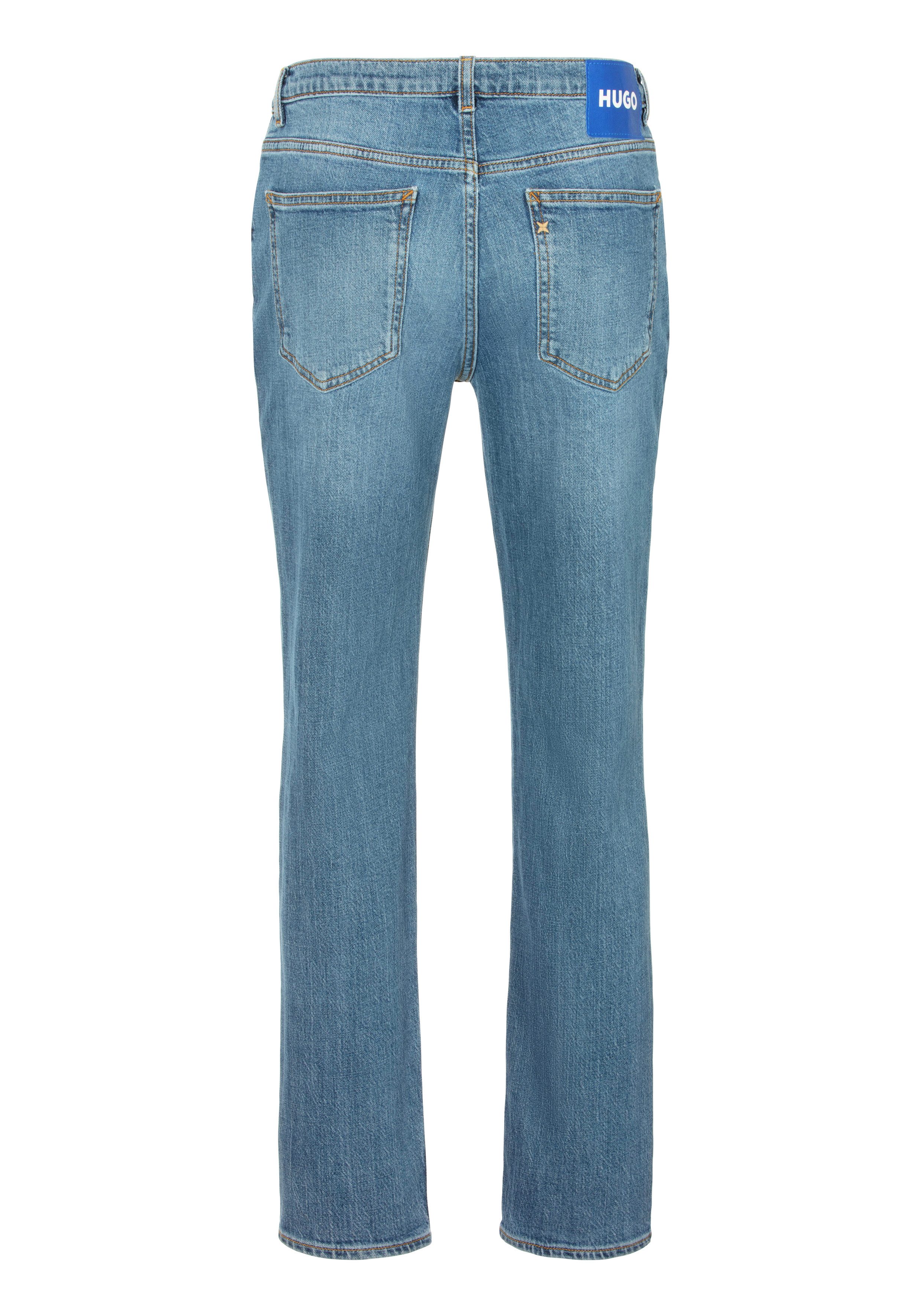 HUGO Blue Tapered-fit-Jeans Brody mit Stone-washed-Finish günstig online kaufen