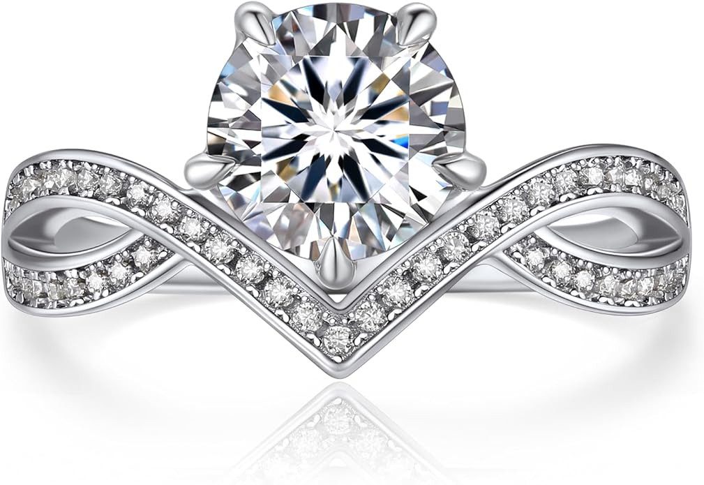 Jumpeak Diamantring E VVS2 3ex,Lab Grown Diamant Ring,14K Gold Verlobungsring, Diamant Ring Damen,Jubiläumsring,Hochzeitsgeschenk,kommunion geschenk