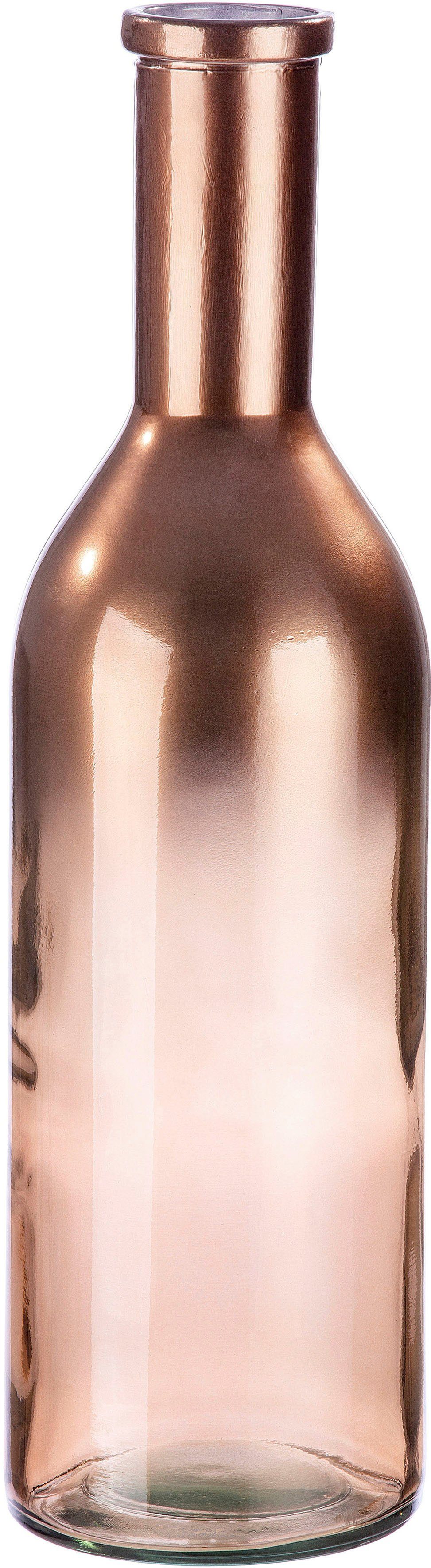 GILDE Bodenvase Flaschenvase Douro, Höhe Vase recyceltem Glas, (1 St), dekorative 50 Blumenvase ca. aus cm