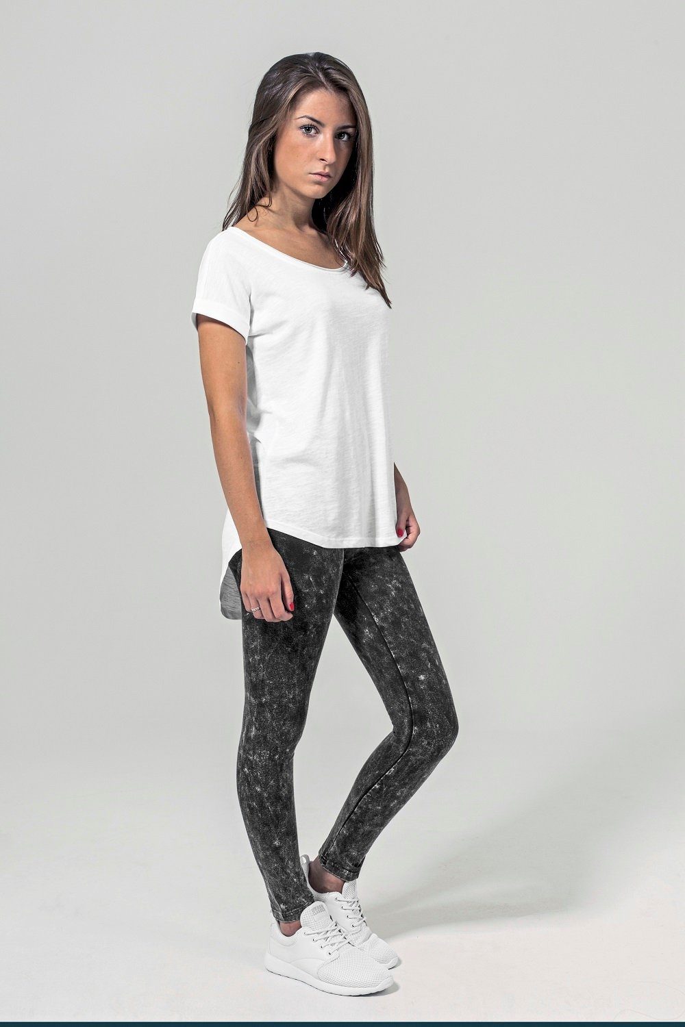 WITORU T-Shirt 1er/2er Pack Damen Long Slub T-Shirt für Frauen u. Mädchen (1-tlg) Gr. XS bis 5XL - 100% Baumwolle