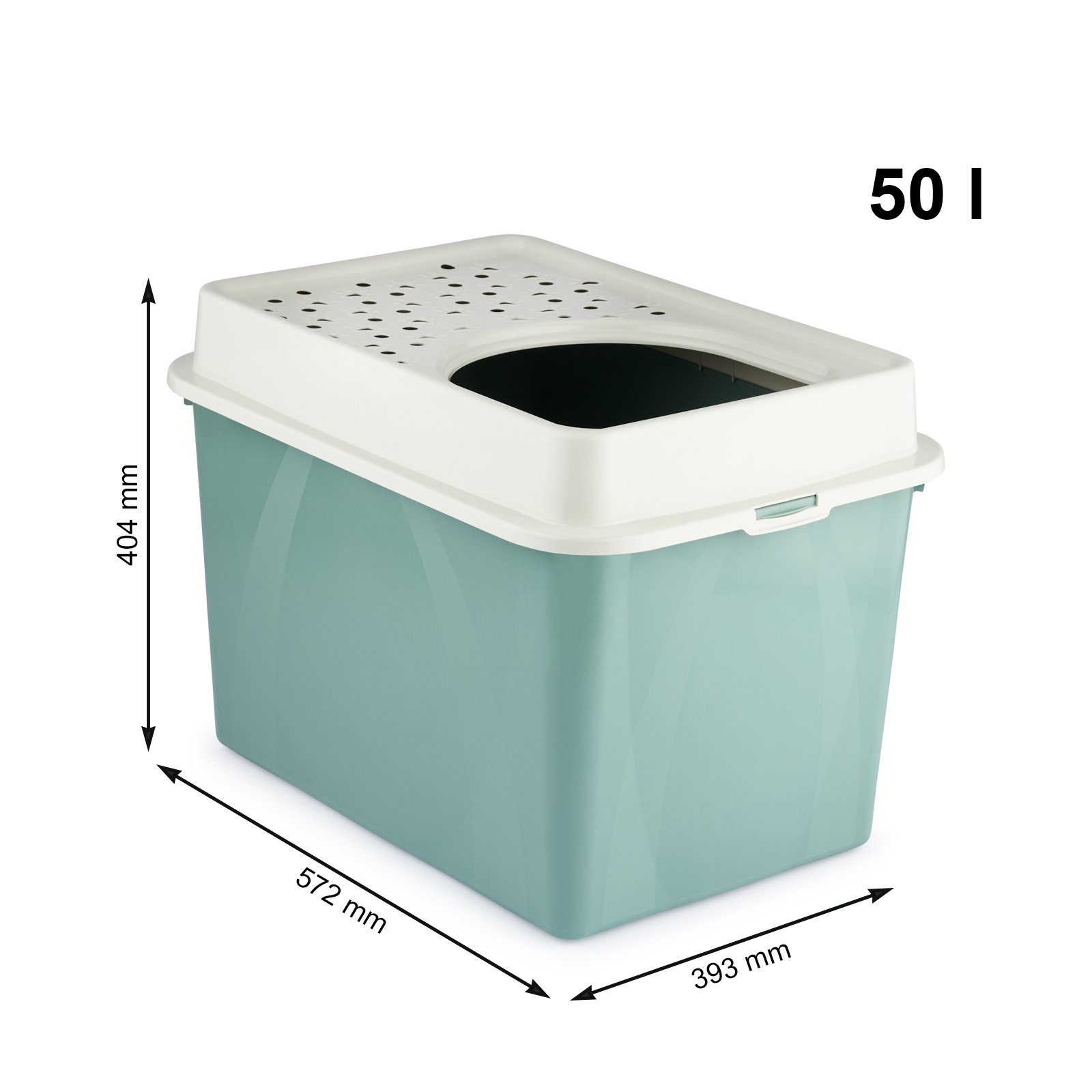 ROTHO Katzentoilette MyPet Eco Berty Katzenklo mit Top-Eingang, Kunststoff (PP recycelt)