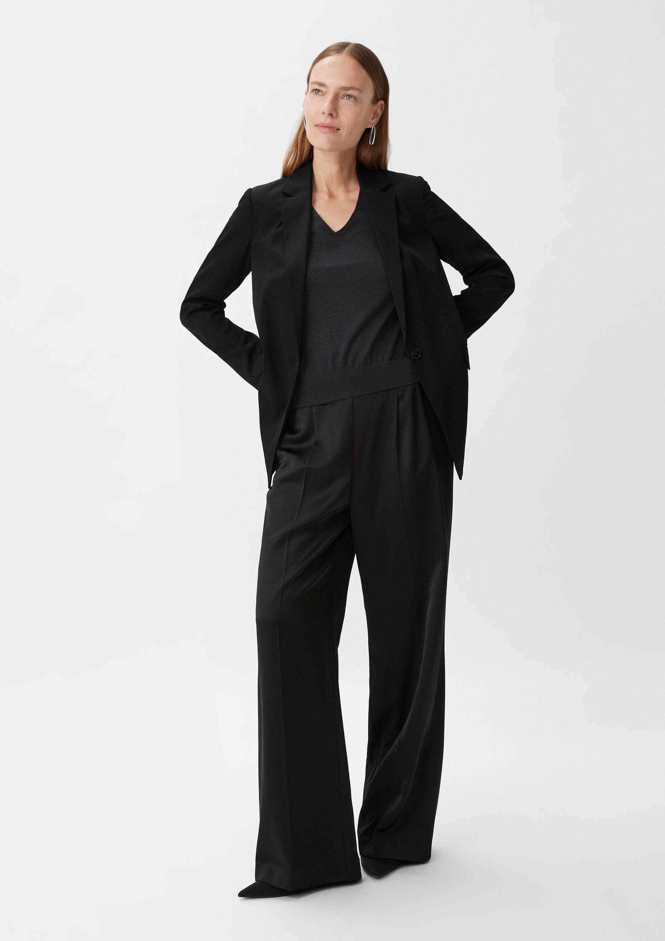 comma Longpullover Strickpullover Strickpullover mit Glitzergarn