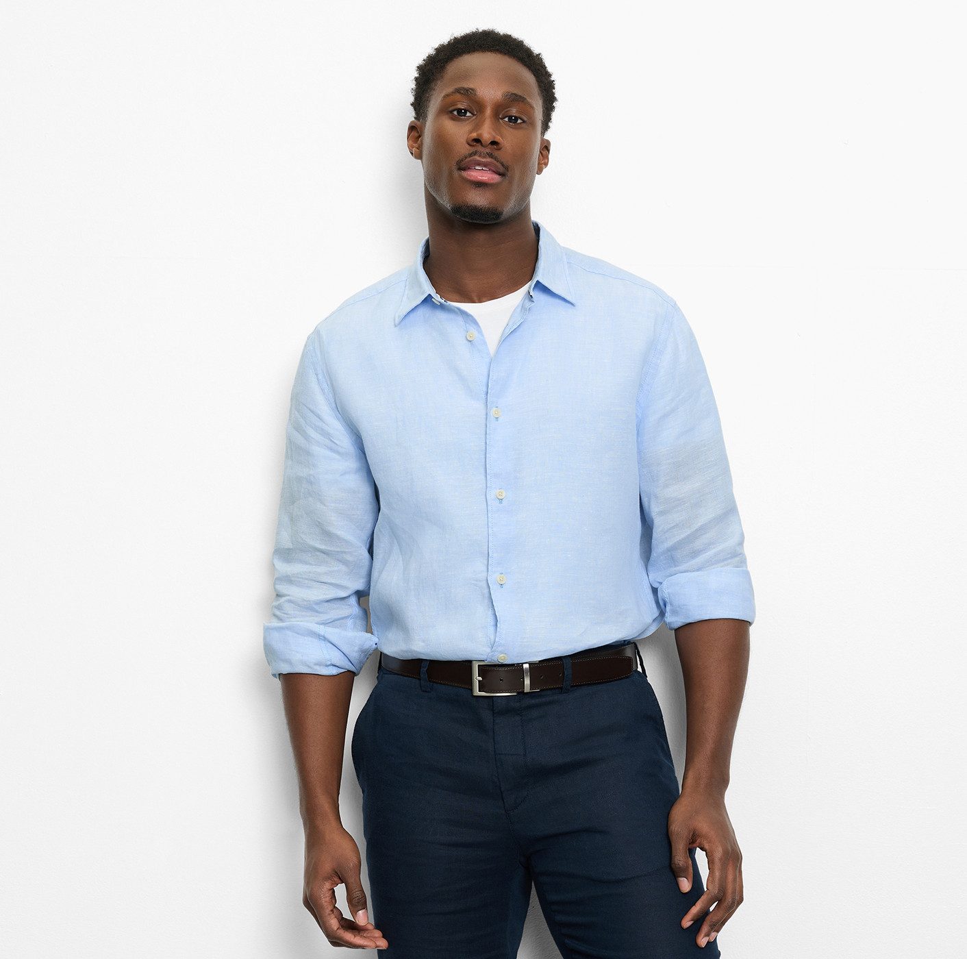 OLYMP Leinenhemd Kentkragen, casual