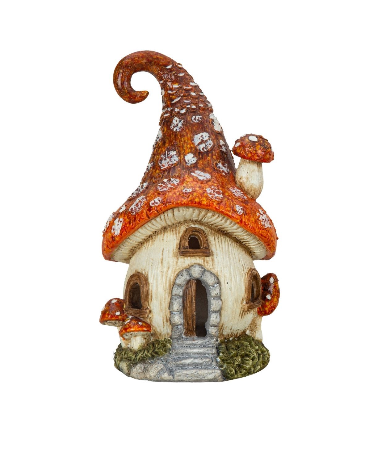 Geschenk-Himmel Dekofigur Pilzhaus Pilz Haus LED-Dekofigur H 21 cm Herbst