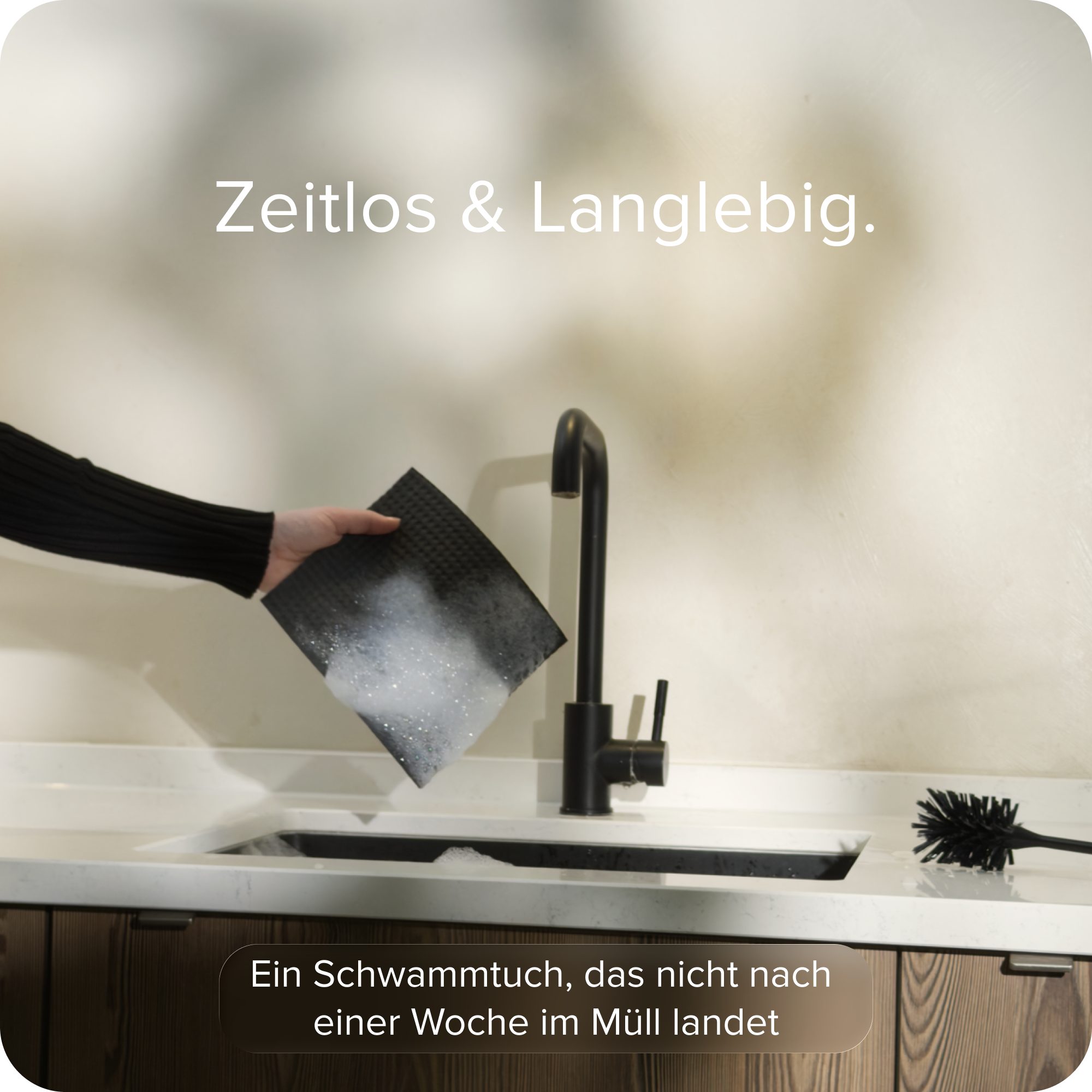 blackswedenhome. Spültuch Spültücher 10er Pack - Swedish dishcloth - nachhaltige Küchentücher, 10er Pack, Baumwoll-Zellstoff, Waschbar – Bild 4 von 5