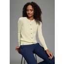 KangaROOS Strickjacke Strickjacke mit Zopfmuster in mélange Optik - NEUE-KOLLEKTION