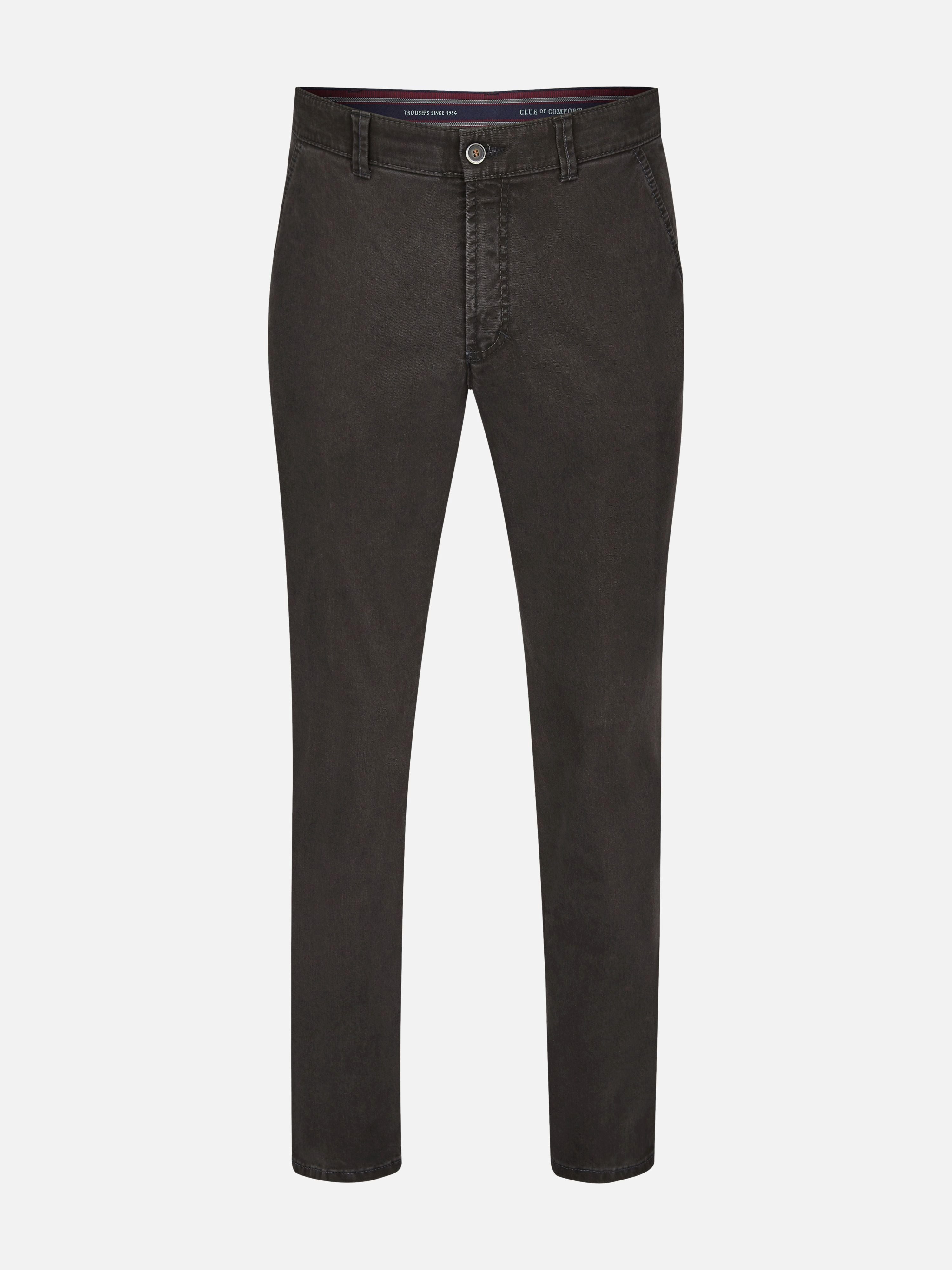 Club of Comfort Chinohose Chino/Flat Front Hose GARVEY 6421 - anthrazit - Herrenhose - 27 ["Chino als einfach gestylte Hosenform, die die Balance zwischen