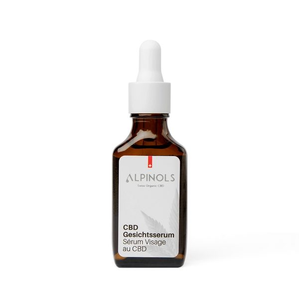 ALPINOLS Gesichtsserum CBD Gesichtsserum mit Retinol & pflegenden Ölen 30 ml,  mit 300mg Schweizer CBD aus Bio Full-Spectrum Hanfextrakt