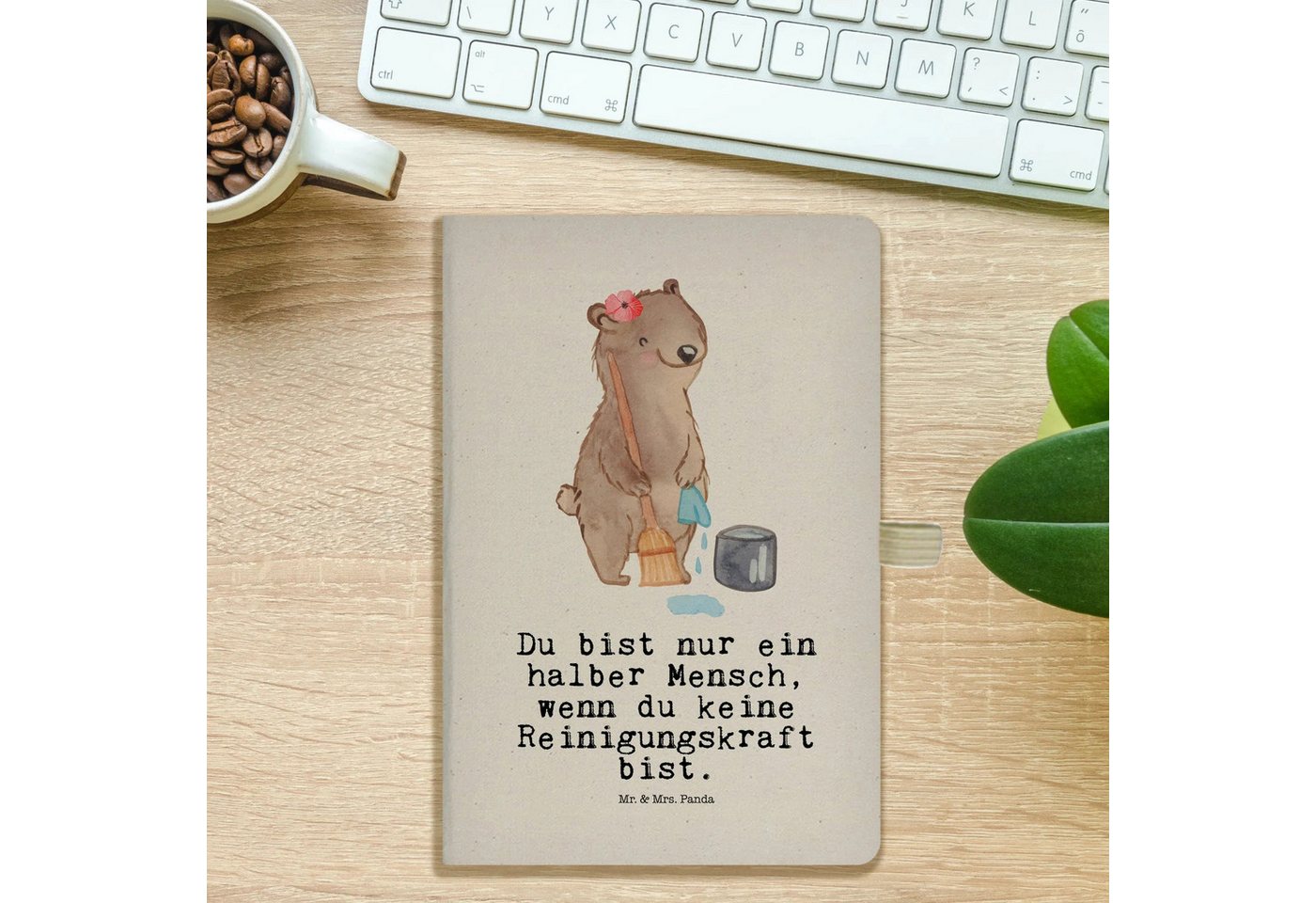 Thumbnail - Mr. & Mrs. Panda Notizbuch Reinigungskraft Herz - Transparent - Geschenk, Bullet Journal A5, A5 Mr. & Mrs. Panda, Umwelt...