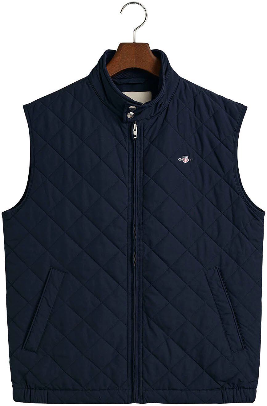 Gant Steppweste QUILTED WINDCHEATER Evening Wattierung blue mit recyceltem aus Polyester VEST