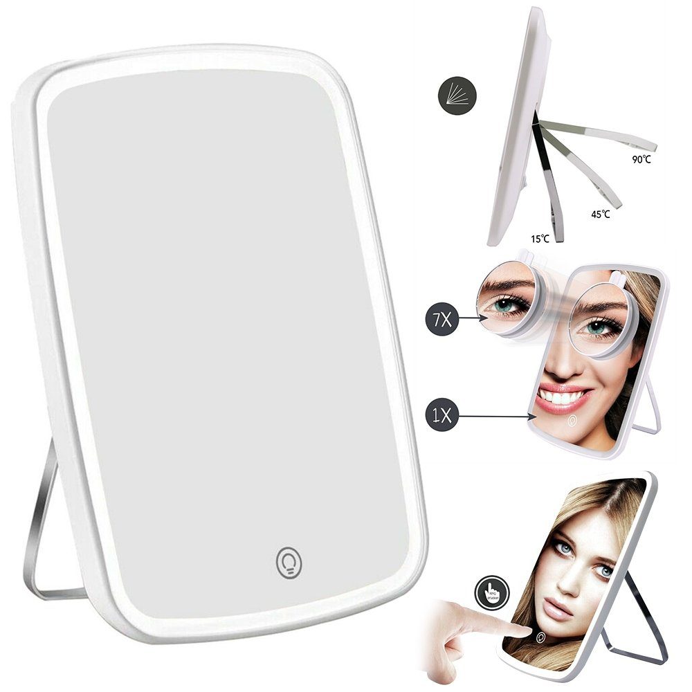 Schminkspiegel Schminkspiegel Kosmetikspiegel Make-up LED 7 Fach Vergrößerungsspiegel