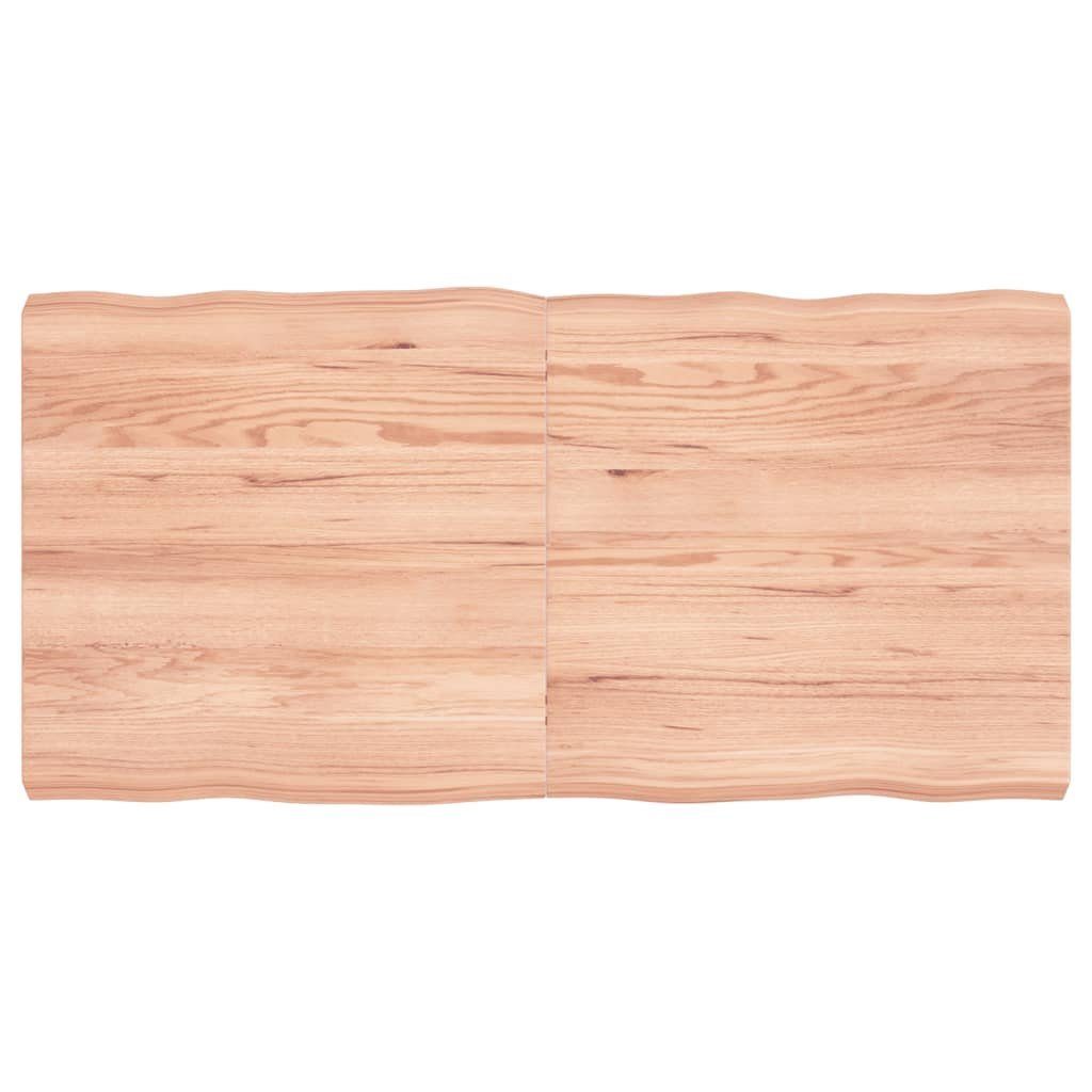 furnicato Tischplatte 120x60x(2-6) cm Massivholz Behandelt Baumkante (1 St) | Tischplatten