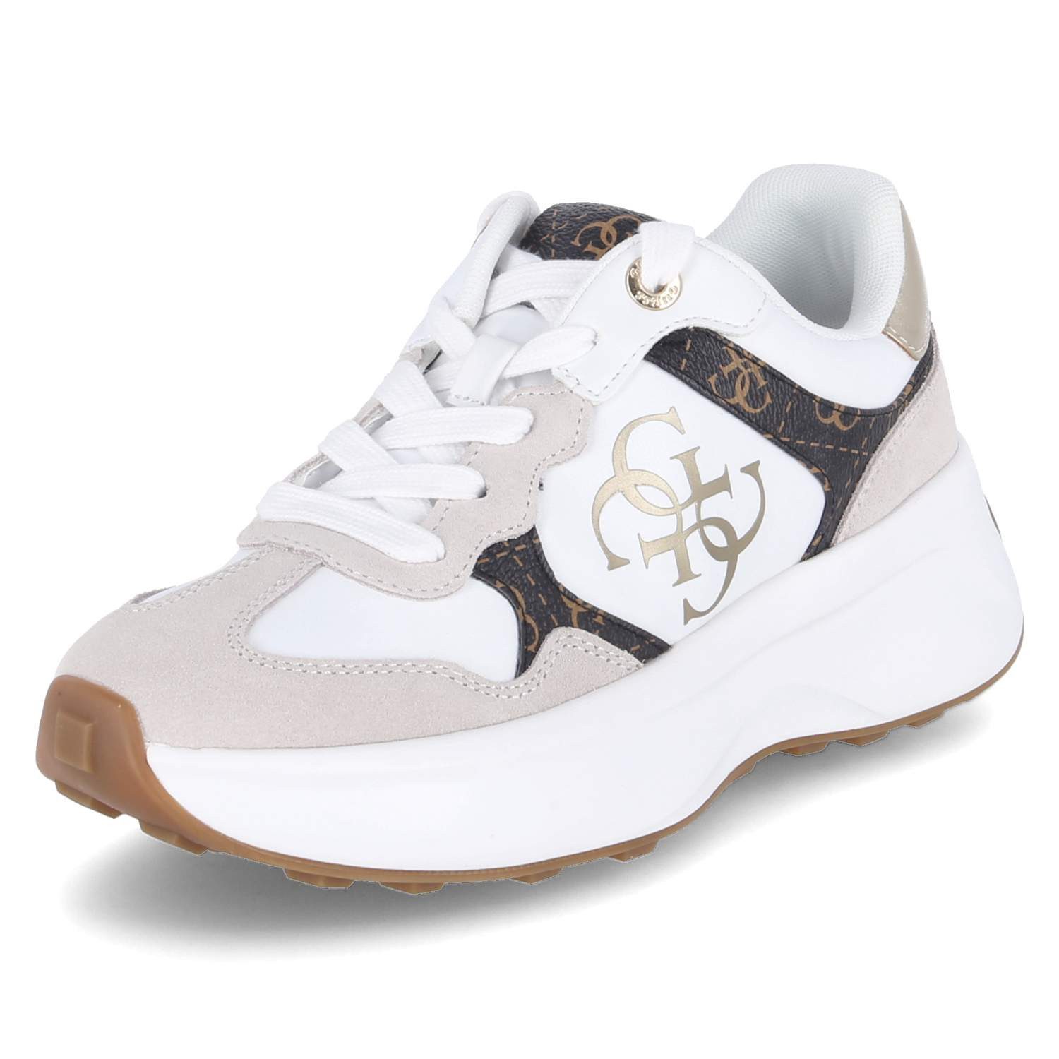 Guess FLPLUCPEL12WHIBR Schnürschuh günstig online kaufen