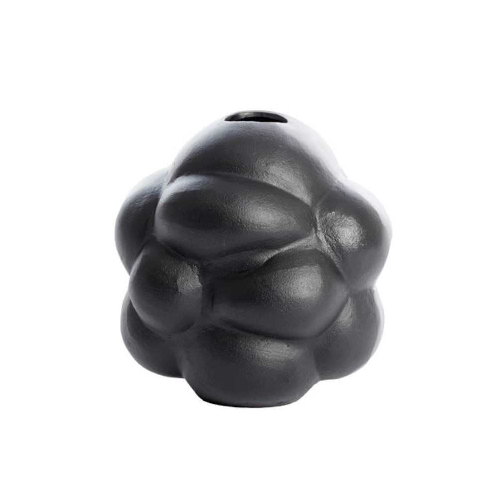 Dirk Davids Leuchten GmbH Dekovase Deko-Vase Skulptur Schwarz Matt Moderne Bubble-Optik Ø23x23cm