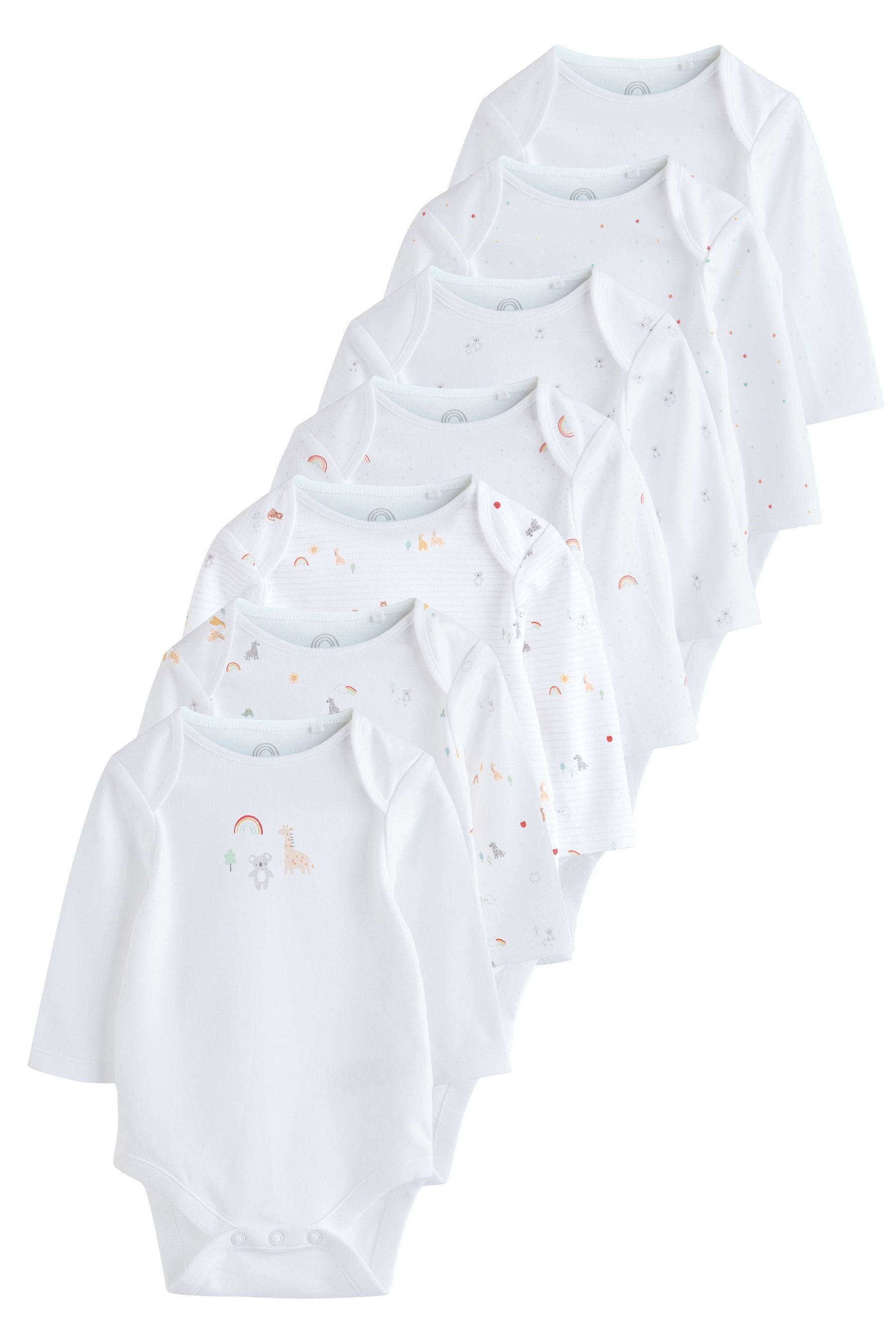 Next Langarmbody Langärmelige Baby Bodysuits, 7er-Pack (7-tlg)