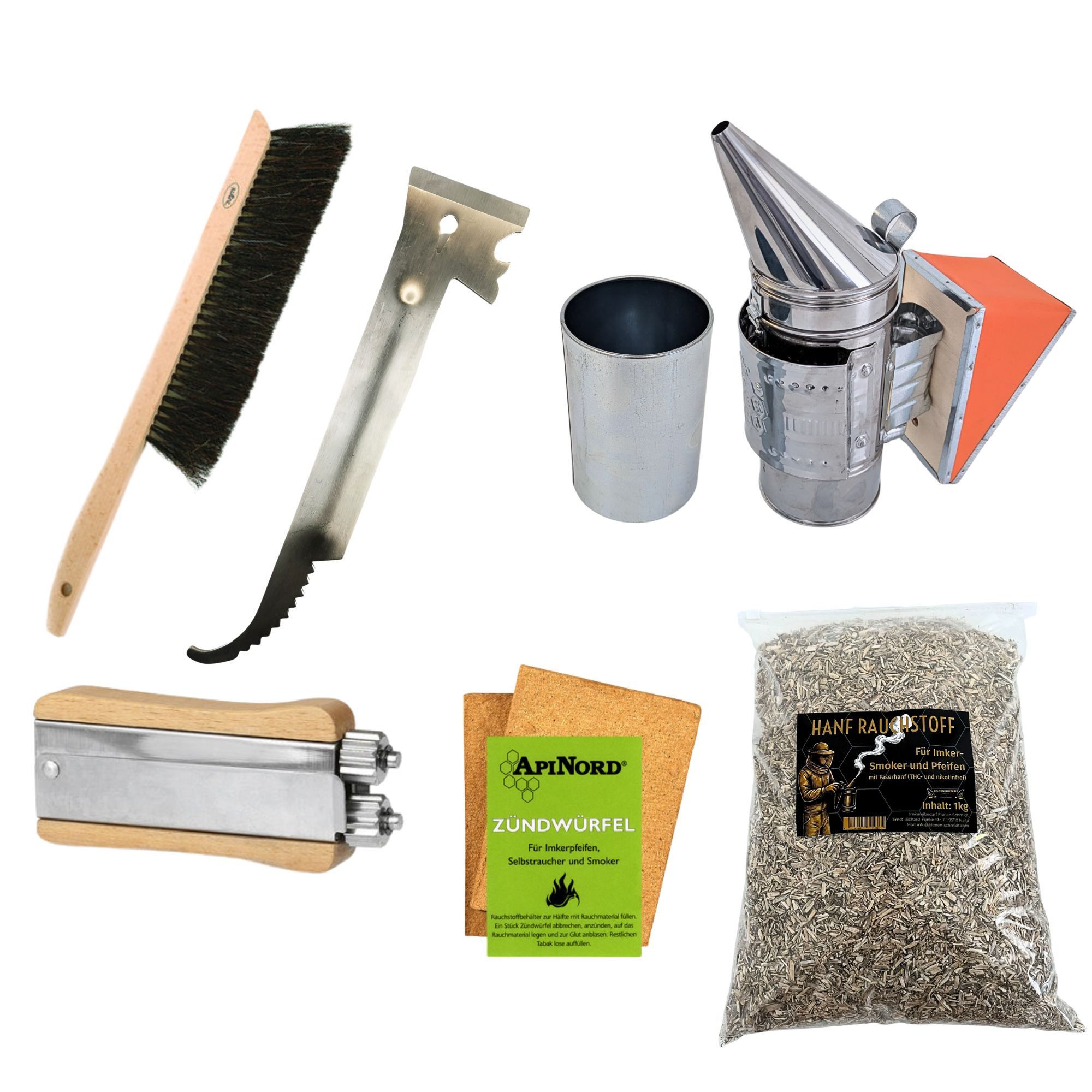 BIENEN SCHMIDT Bienenbeute Imker Profi Set S Imkerset mit Werkzeugen 6-teilig, Set, 6-tlg., Erweitere dein Imker-Abenteuer mit unserem Imker Profi Set