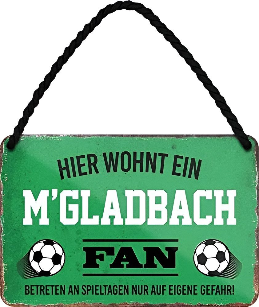 schilderkreis24 Metallschild Blechschild Hier wohnt ein M' Gladbach Fan 18x günstig online kaufen