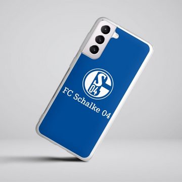 DeinDesign Handyhülle FC Schalke 04 Blau, Samsung Galaxy S21 5G Silikon Hülle Bumper Case Handy Schutzhülle
