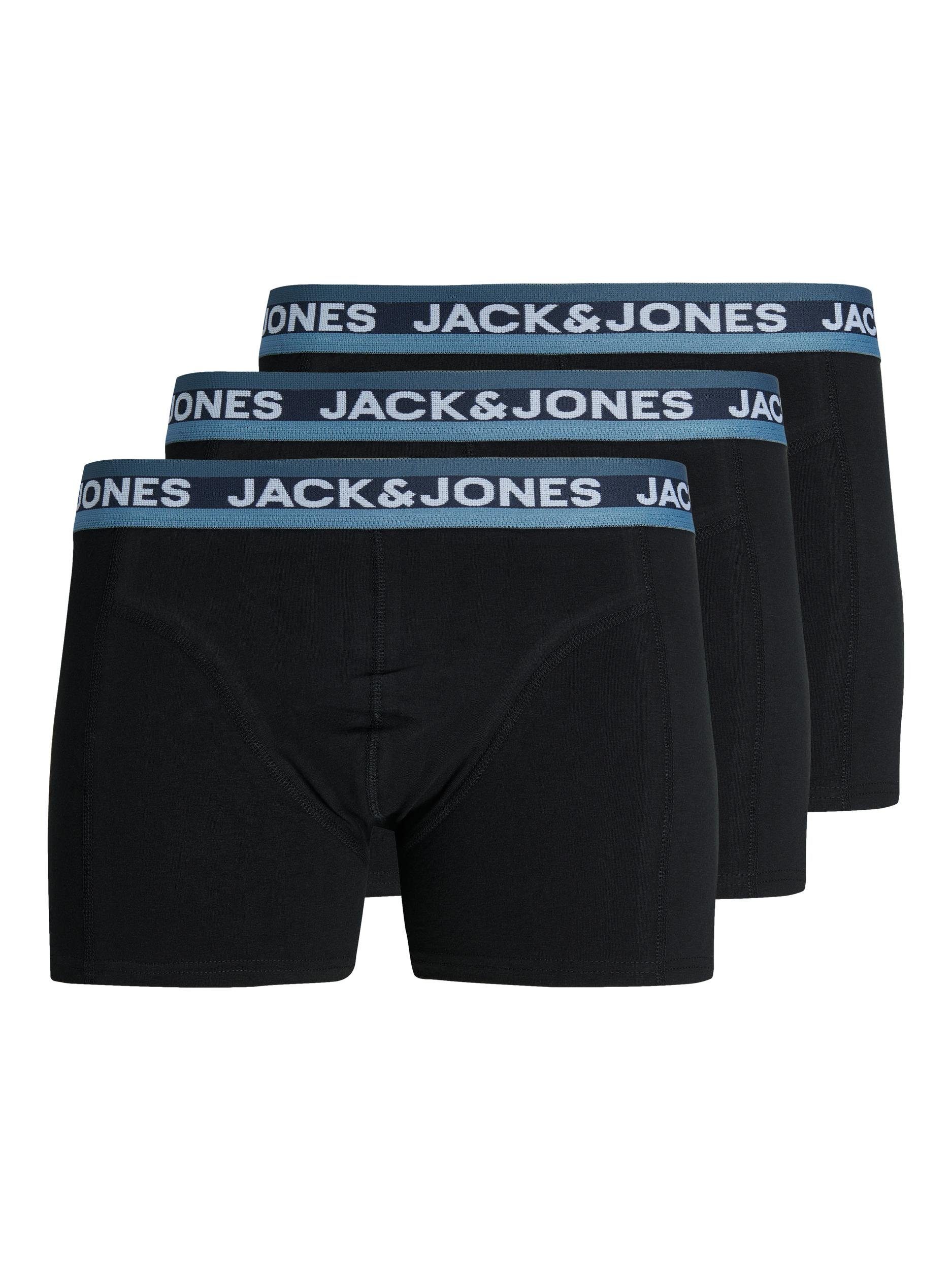 Jack & Jones PlusSize Boxershorts JACDNA WB TRUNKS 3 PACK PLS (Packung, 3-St) mit elastischem Taillenbund