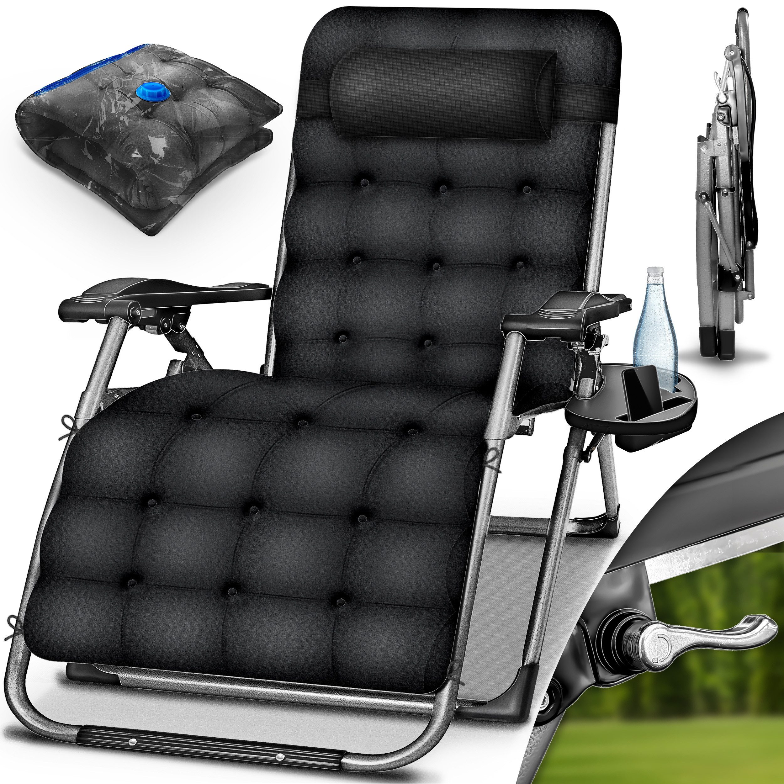 tillvex Gartenliege tillvex® Liegestuhl klappbar bis 200 kg, Sonnenliege we günstig online kaufen