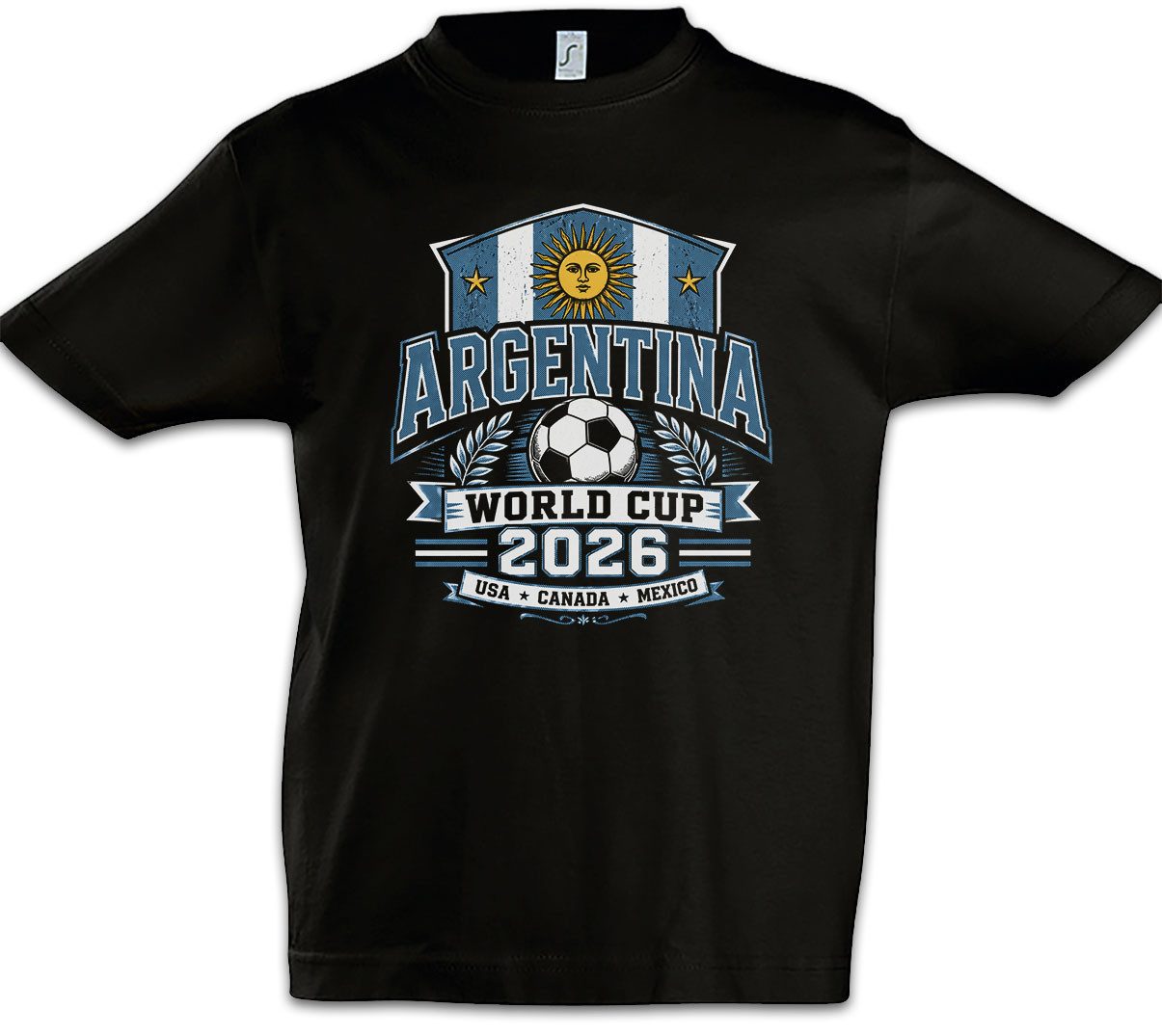 Urban Backwoods Print-Shirt Team Argentina 1 Kinder T-Shirt Argentinien Albiceleste Fußball WM (1-tlg) Tango Pampas Gaucho CelesteBlanco