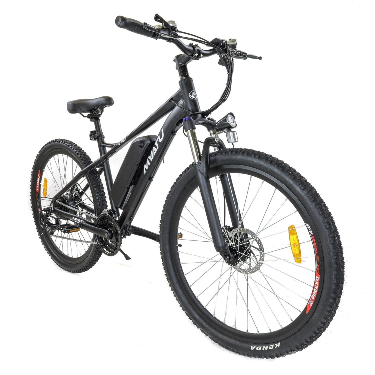 und 8Ah Shimano, E-Bike E-Bike Heckmotor Lithium-Akku, 21 27,5 Zoll 36V Shimano Schwarz 21 Myatu Kettenschaltung, mit Gang Gang