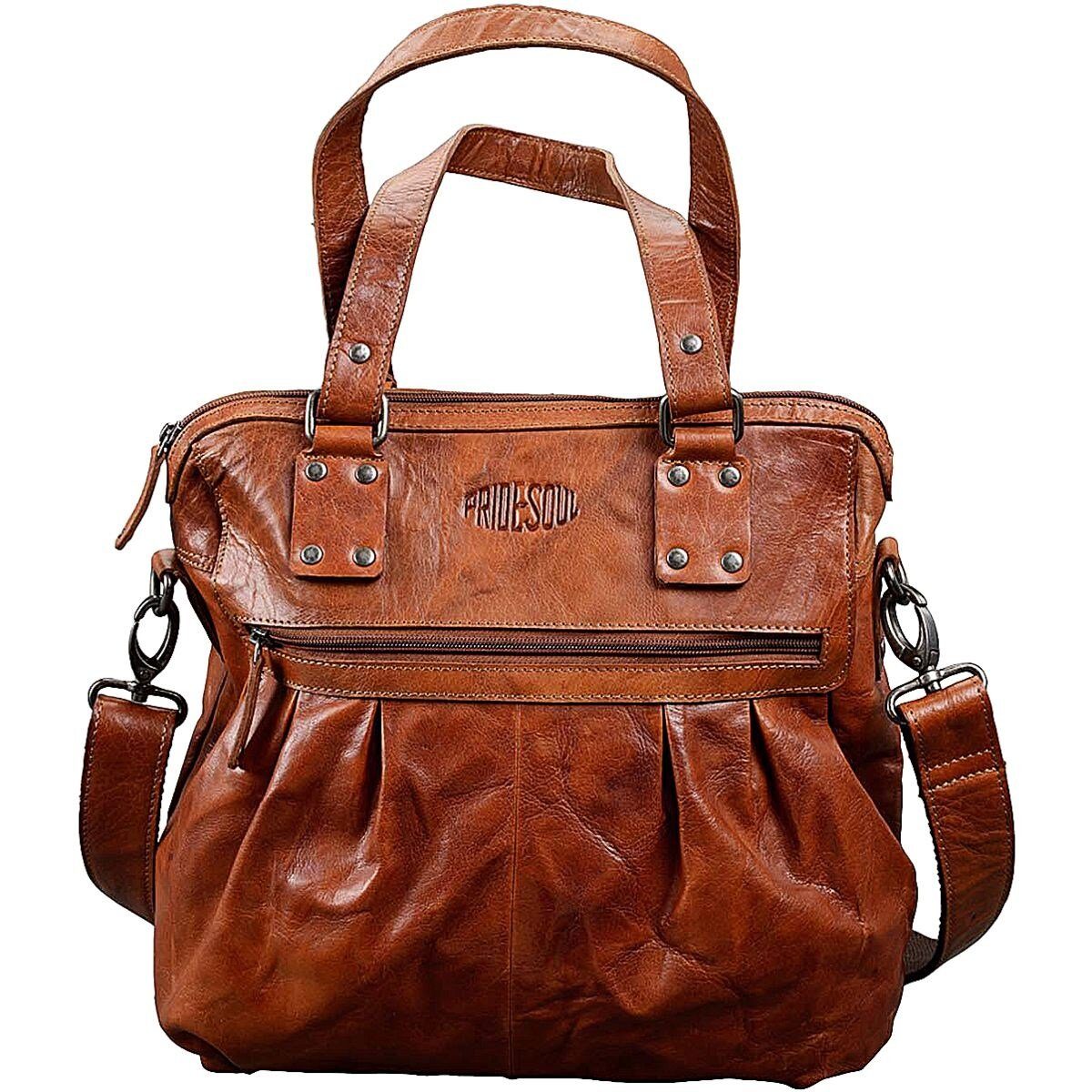 PRIDE & SOUL Handtasche »Holly«, Ledertasche / Damentasche, Hauptfach mit  Unterteilung, Leder