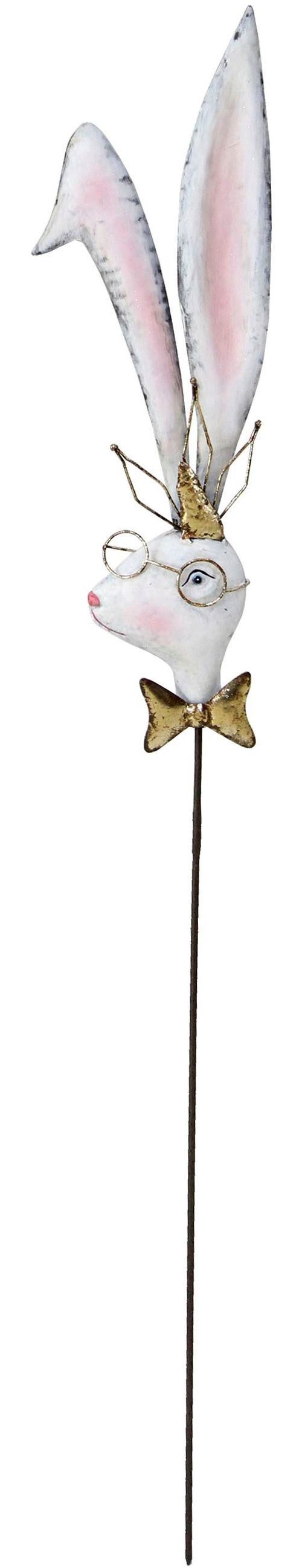AM Design Dekofigur Osterdeko "Hasenkopf", Gartenstecker aus Metall