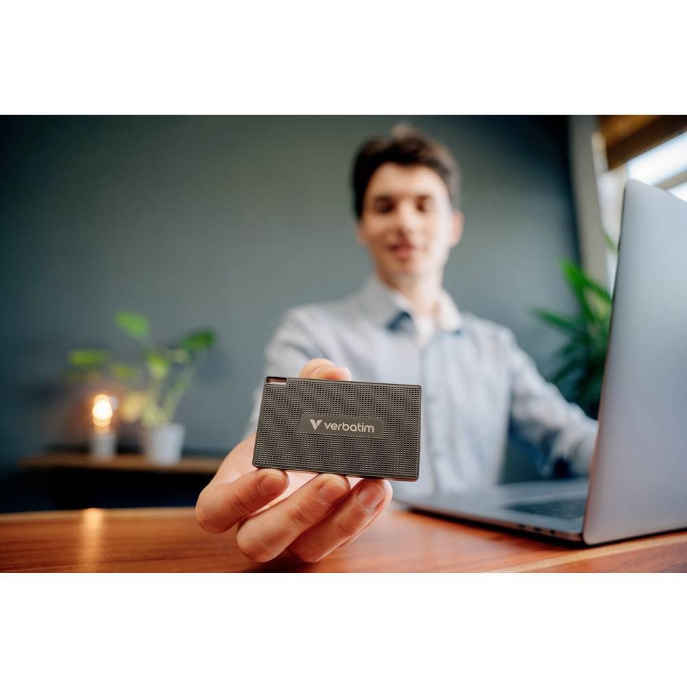 Verbatim Metal Mini 1 TB Externe SSD USB-C® (USB 3.2 Gen 2x2) Schwarz 32031 externe SSD (1 TB), Metall-Gehäuse