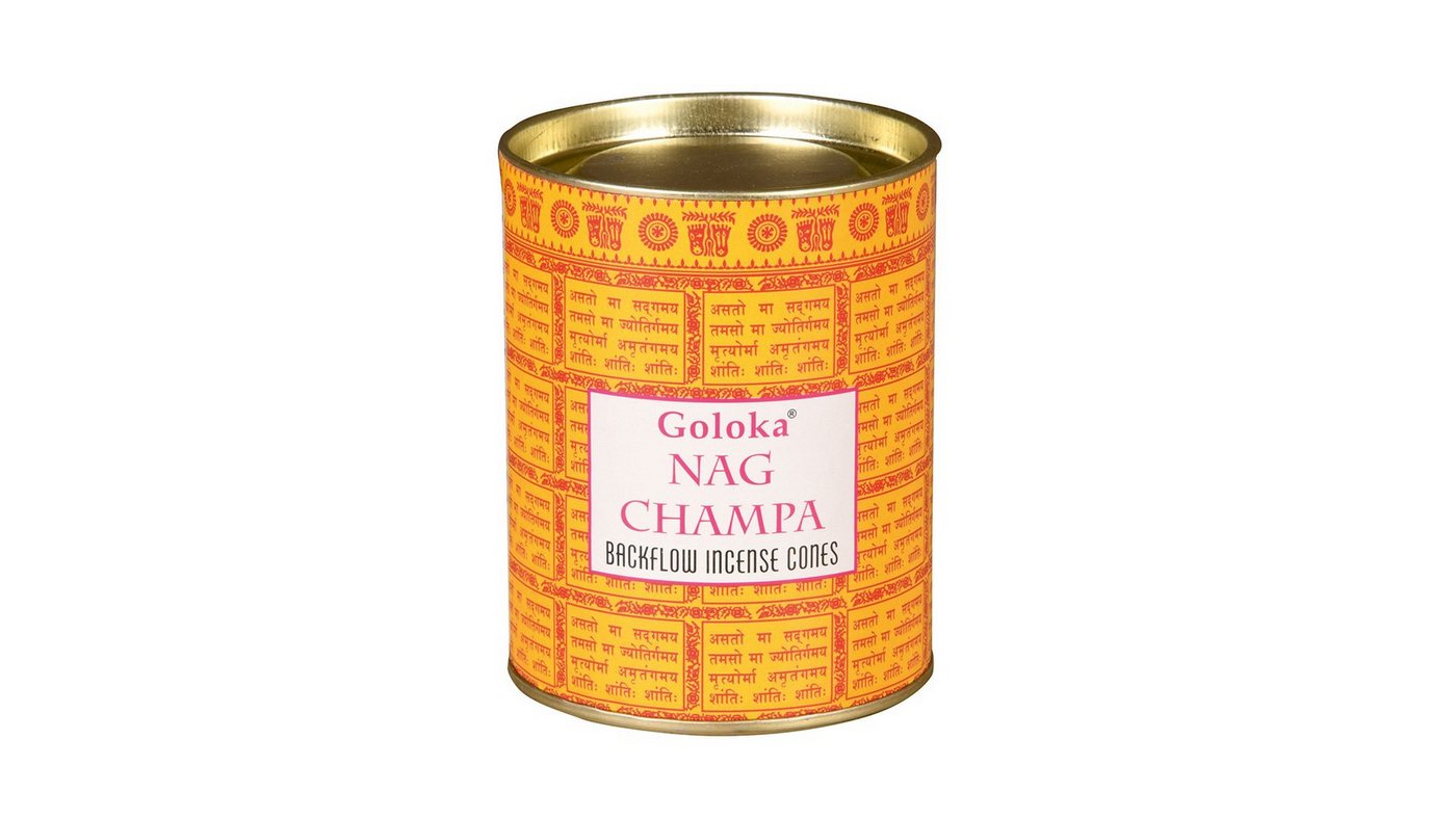 Goloka Räucherstäbchen Goloka "Nag Champa" Back Flow Cones, 24 Stk