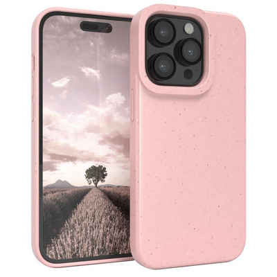 EAZY CASE Handyhülle Bio Case für Apple iPhone 14 Pro 6,1 Zoll, Schutzhülle biologisch abbaubar elastisch Telefonhülle passgenau Pink